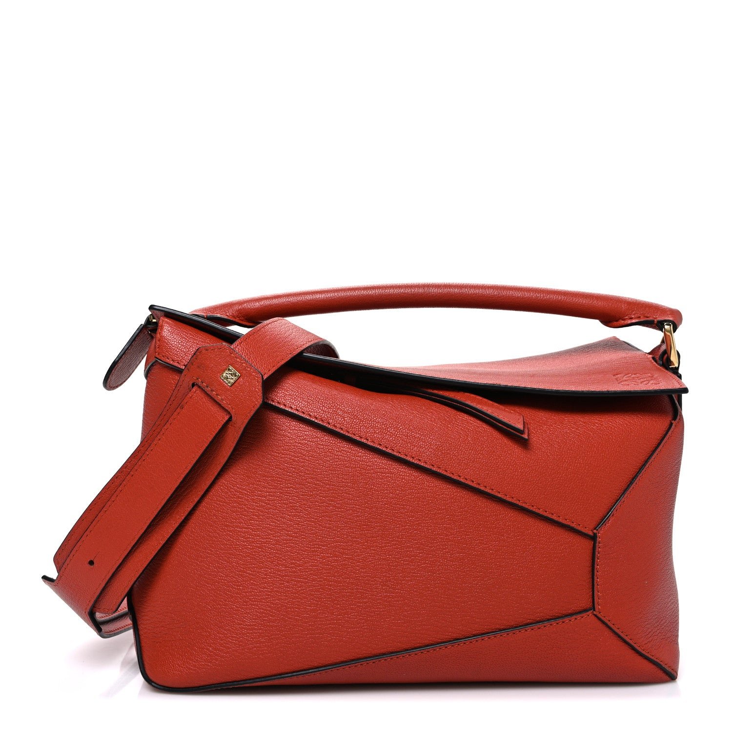 Loewe Calfskin Medium Puzzle Bag Scarlet