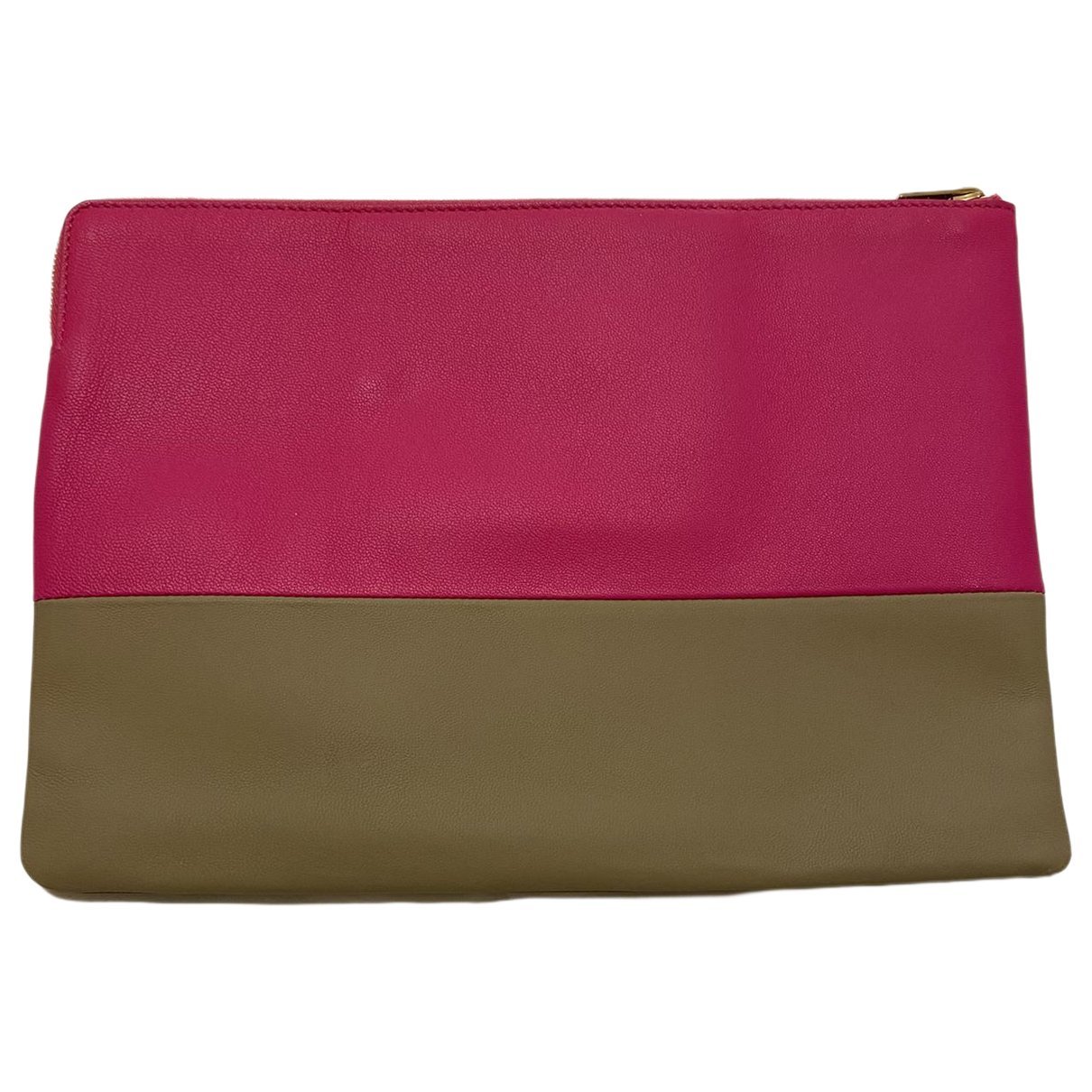 Leather clutch bag
