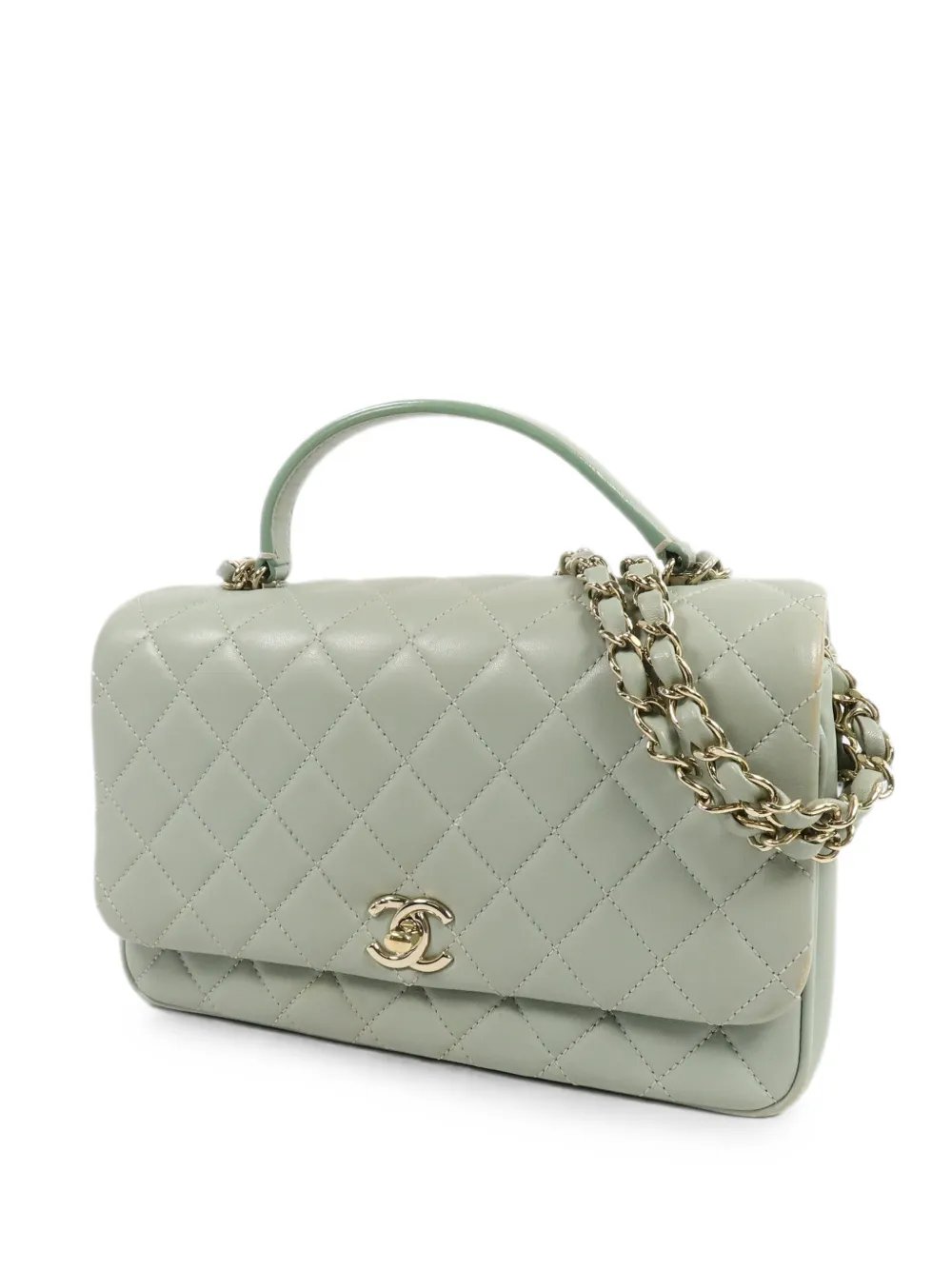quilted CC turn-lock tote bag