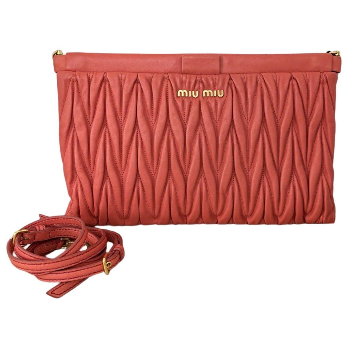 Leather clutch bag