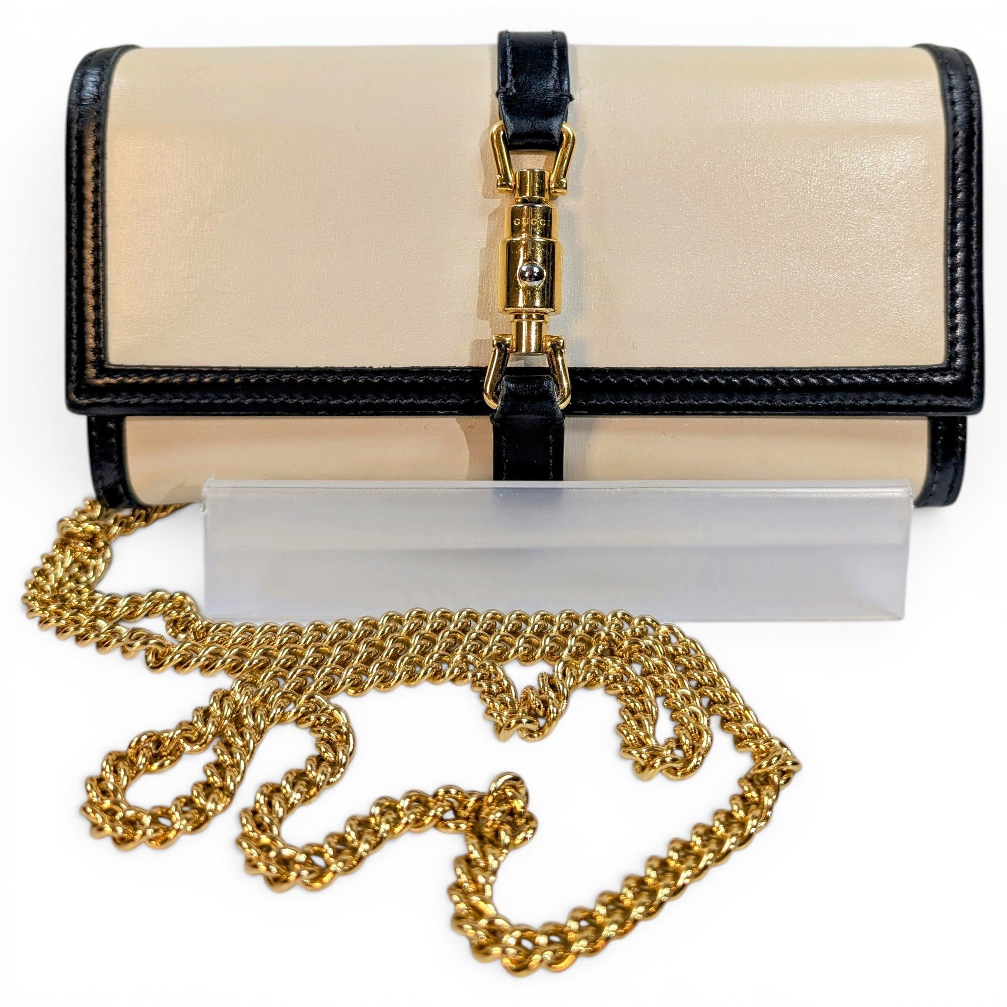 Jackie leather clutch bag