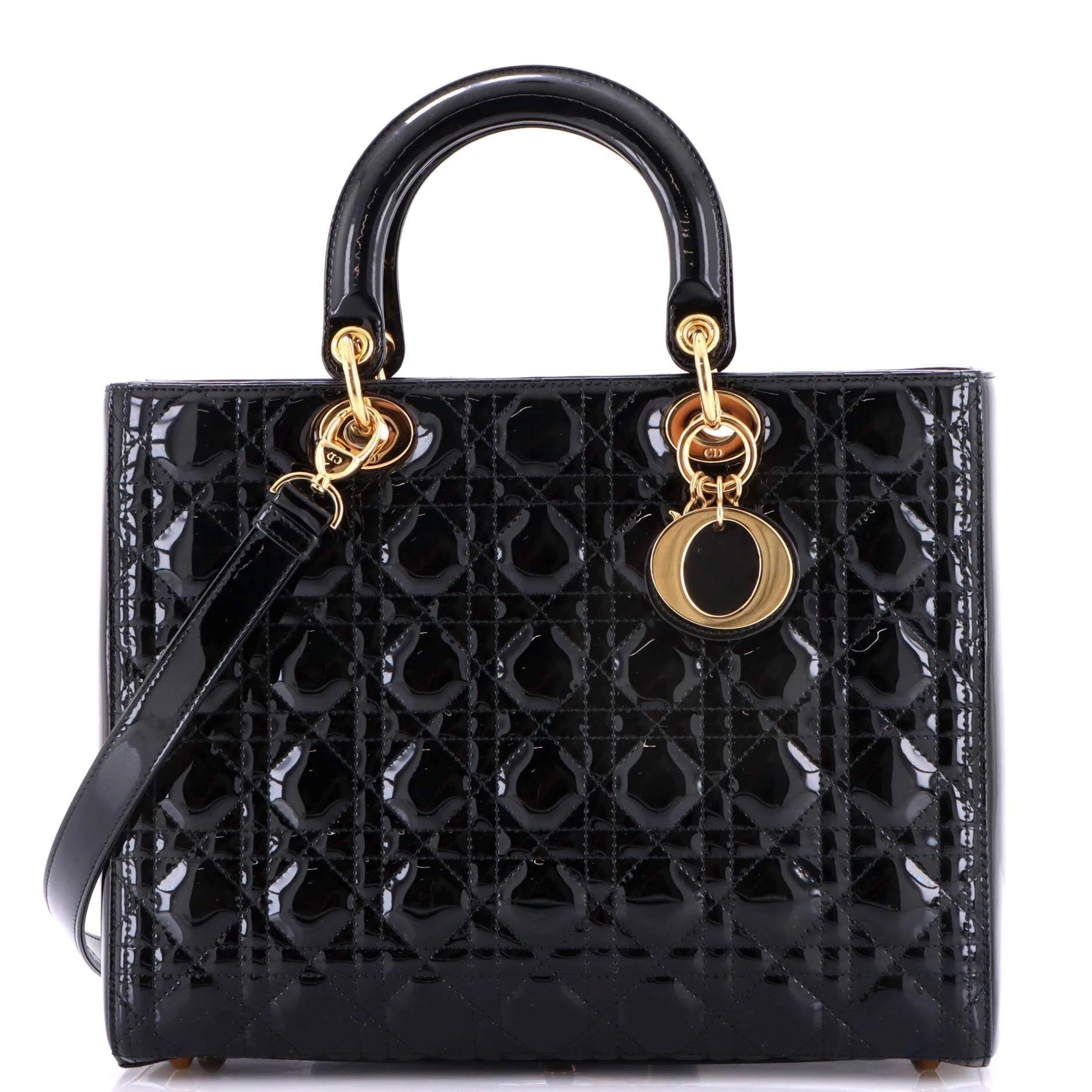 Patent leather handbag