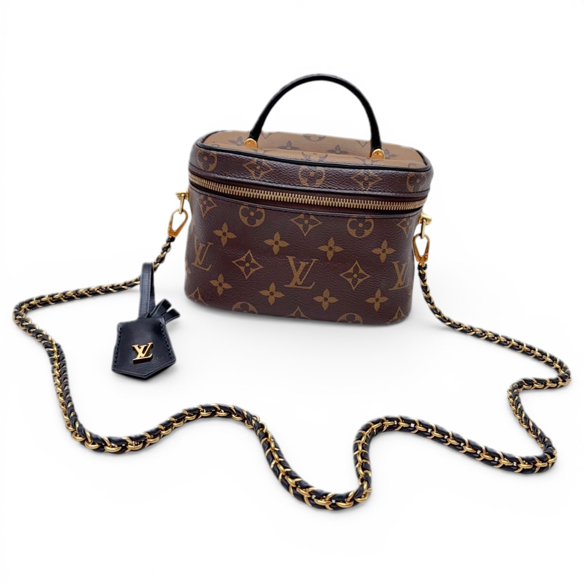 Vanity leather handbag