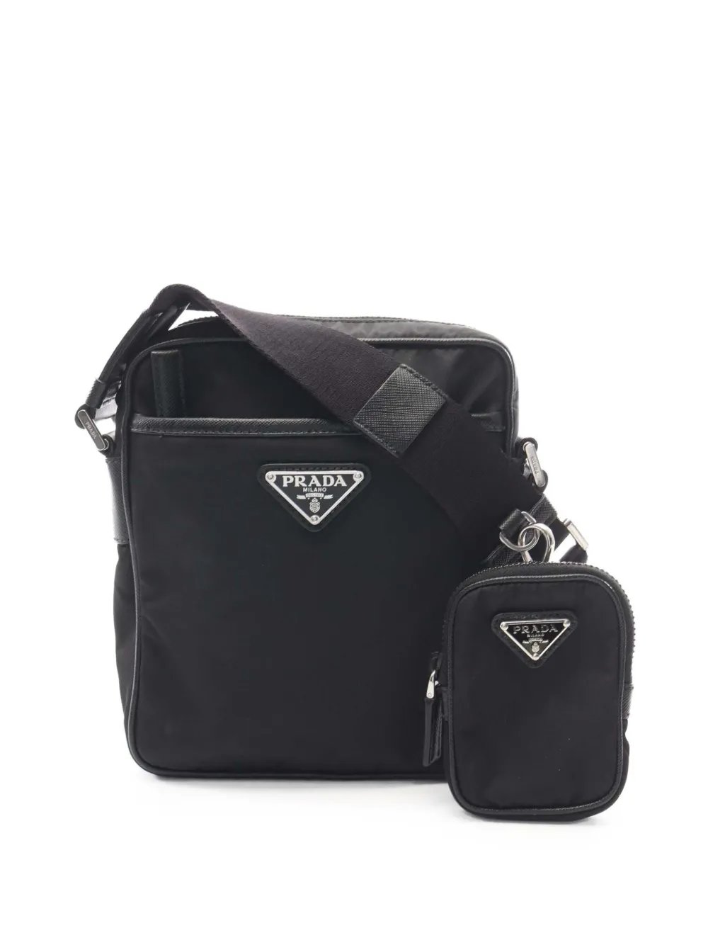 2013-2026 Saffiano Trimmed Re Nylon Zip Top crossbody bag