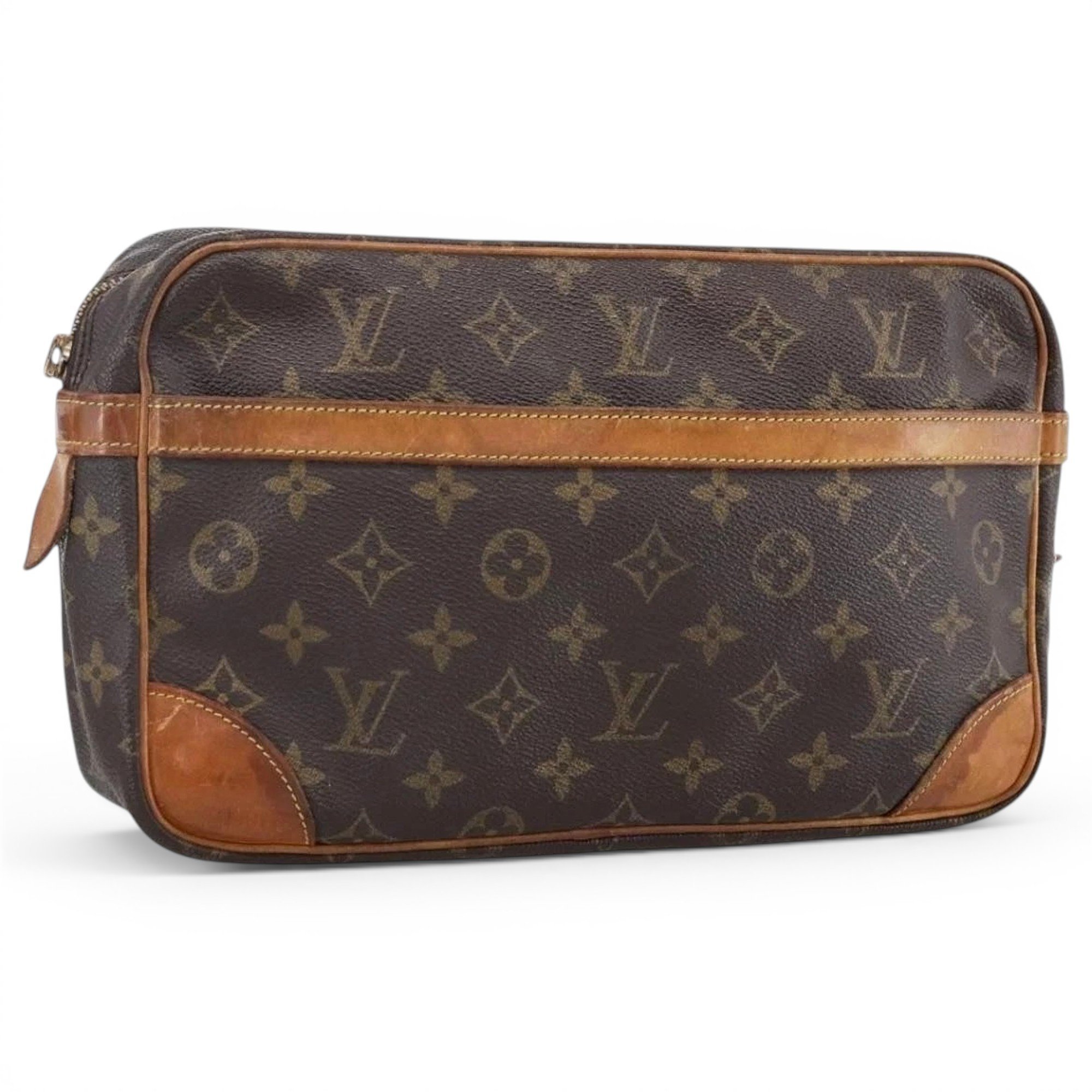Leather clutch bag