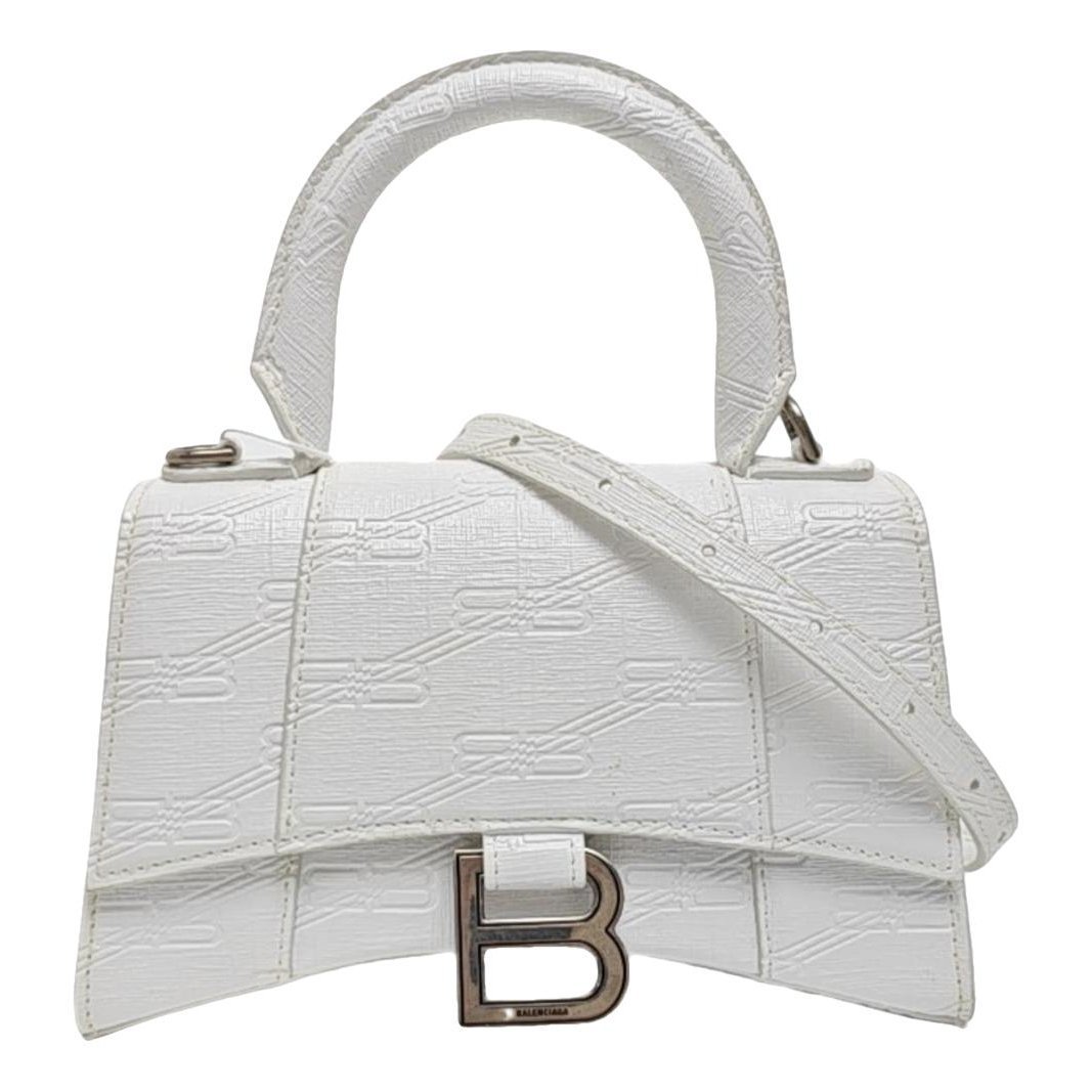 Hourglass leather handbag
