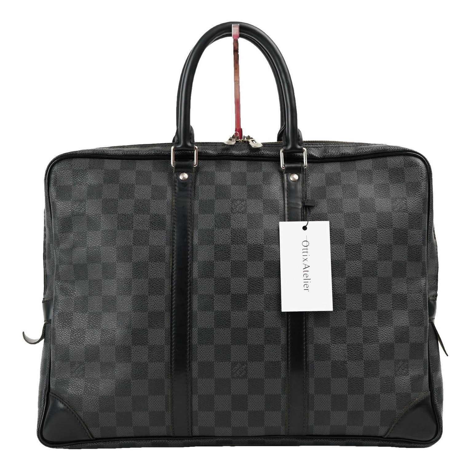 Porte Documents Voyage leather handbag