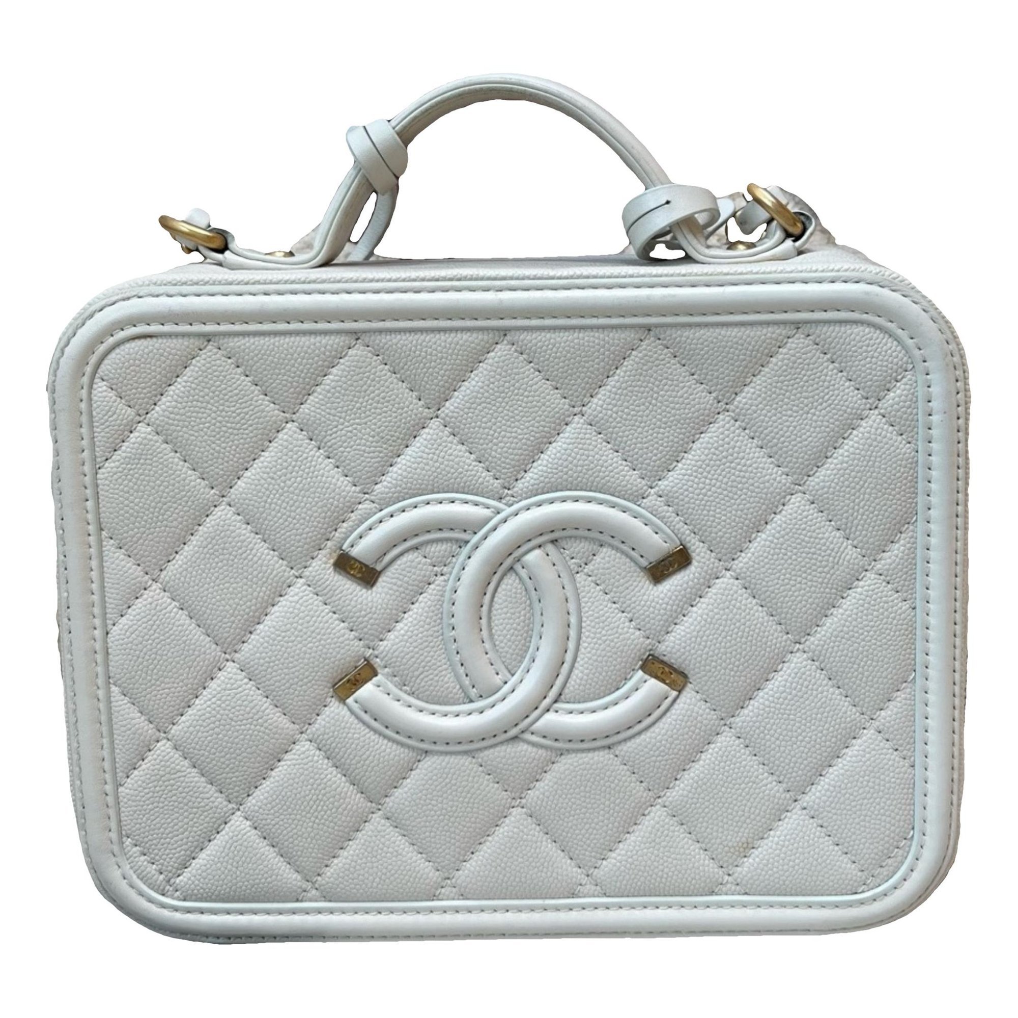 Vanity leather handbag