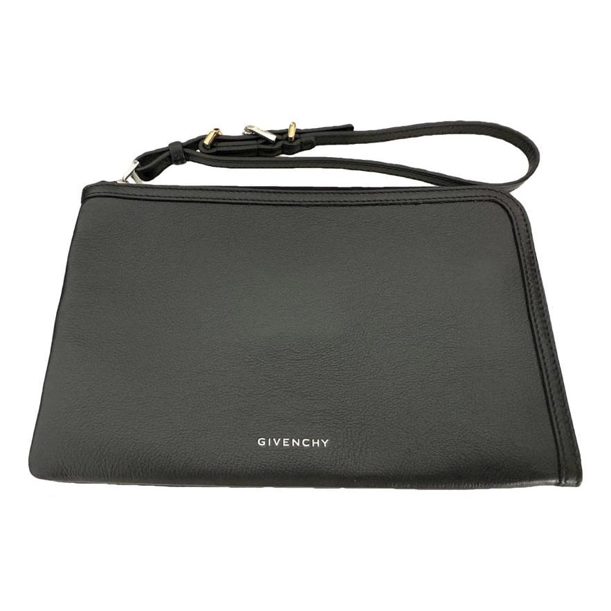 Leather clutch bag