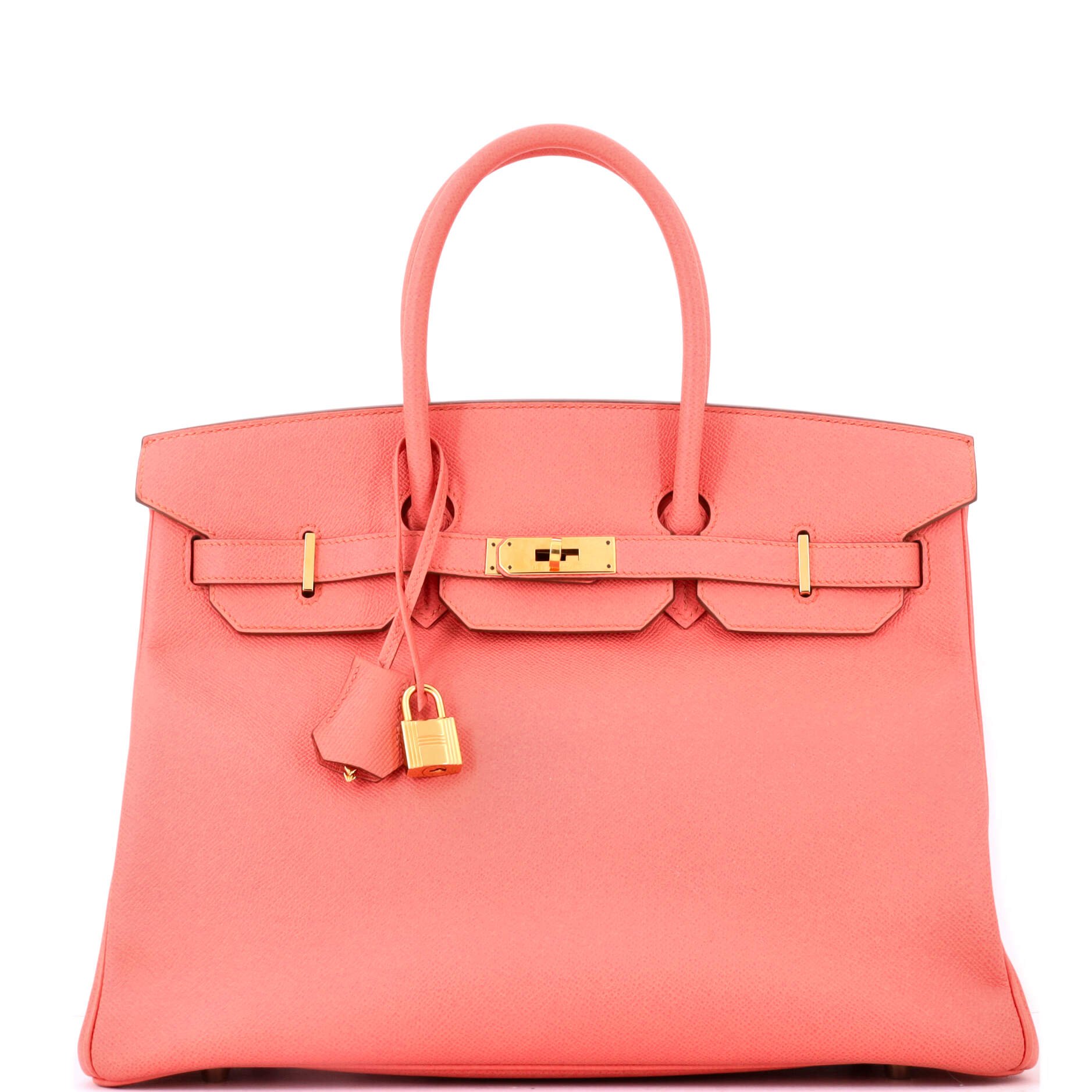 Birkin Handbag Flamingo Epsom with Gold Hardware 35