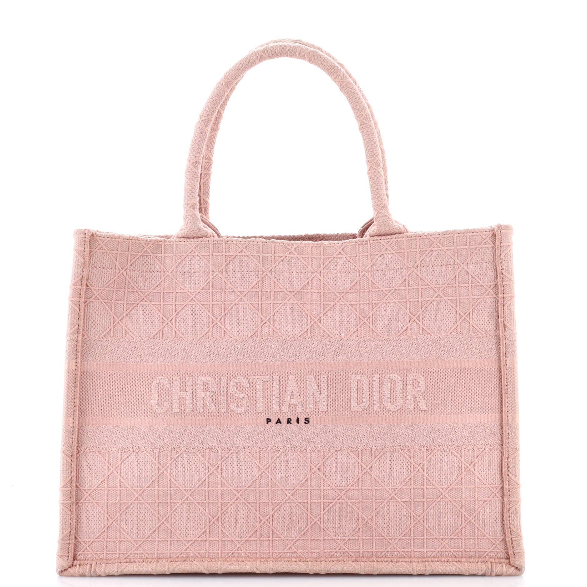 Dior Book Tote Cannage Embroidered Canvas Medium