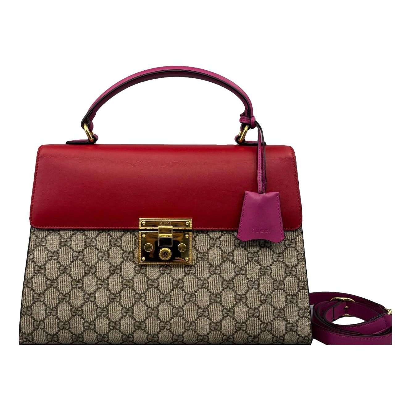 Padlock leather handbag