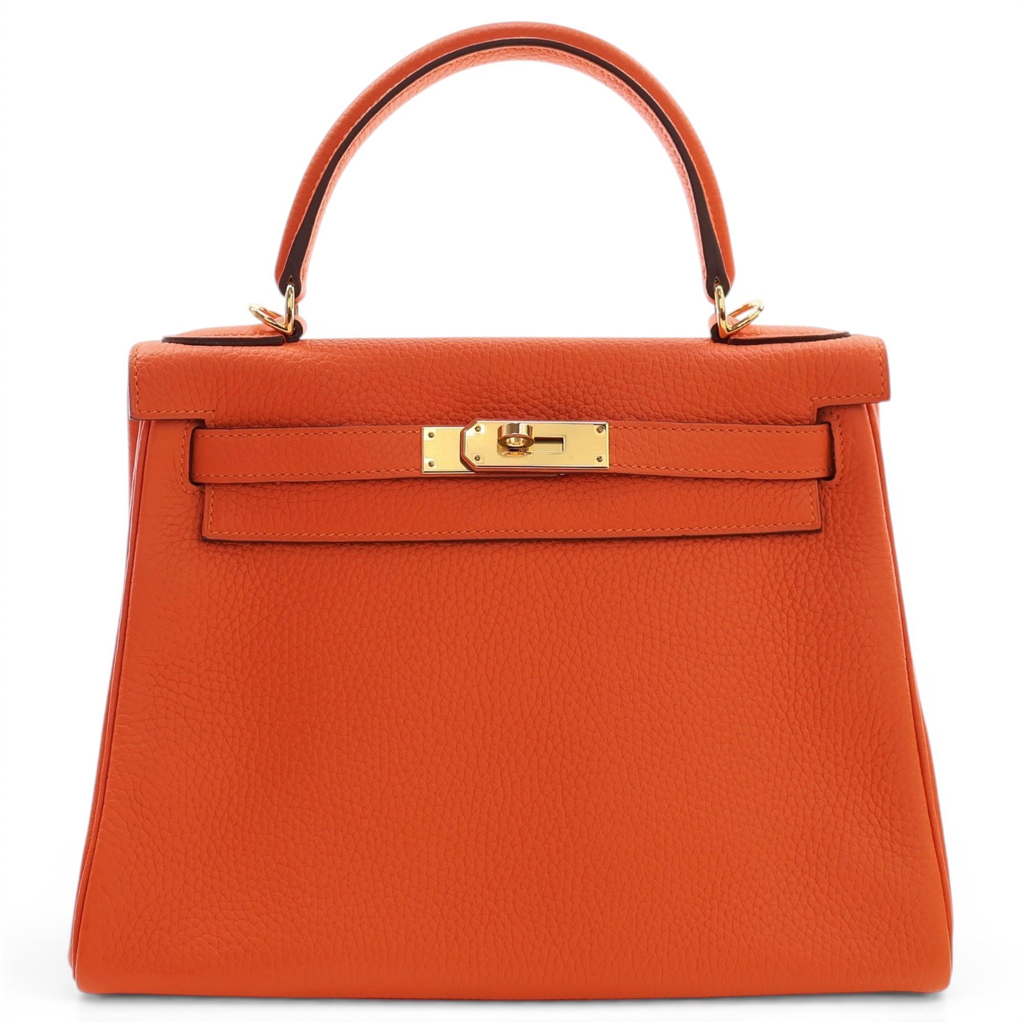 Hermes Kelly 28 Handbag Terre Battue Togo Leather