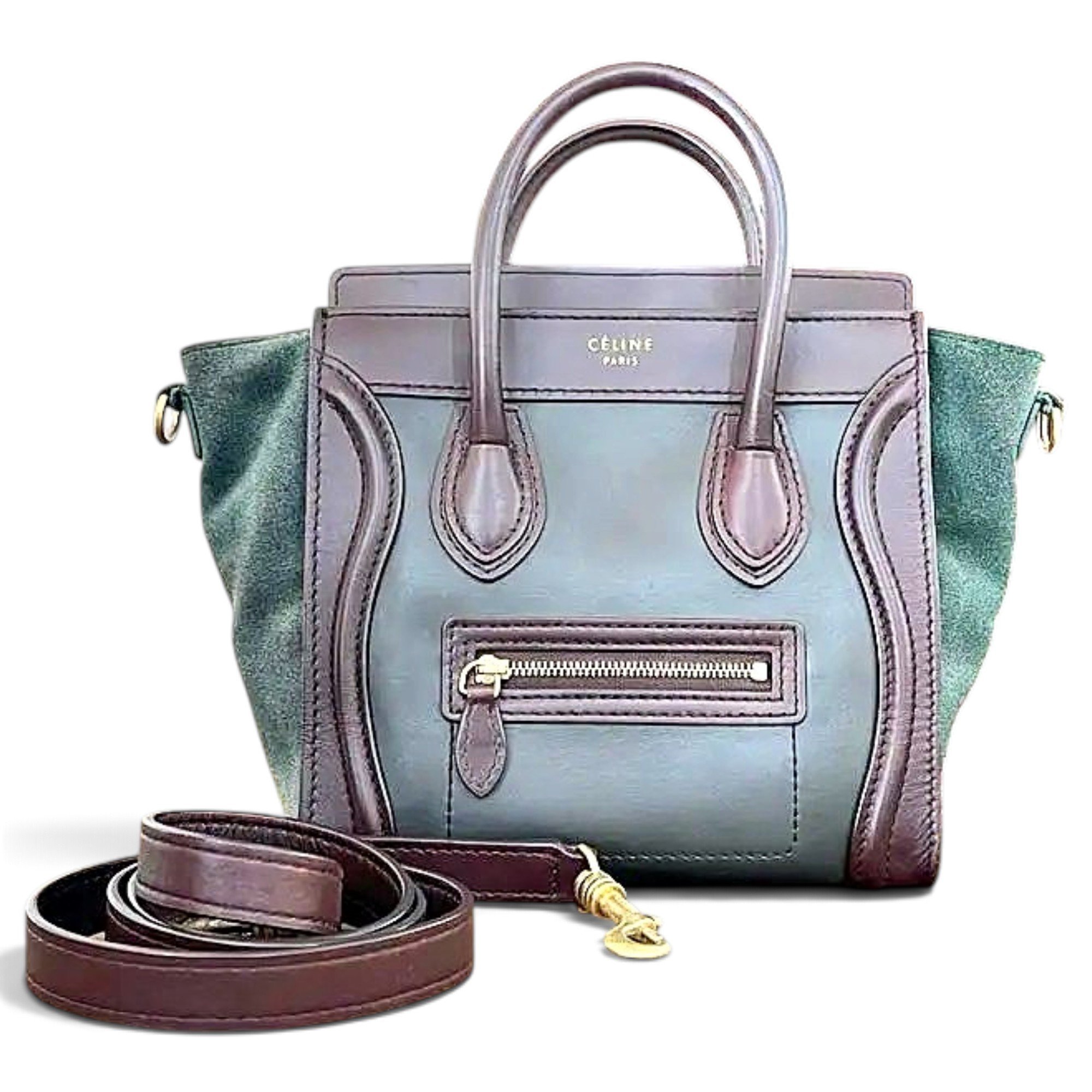 Nano Luggage leather crossbody bag