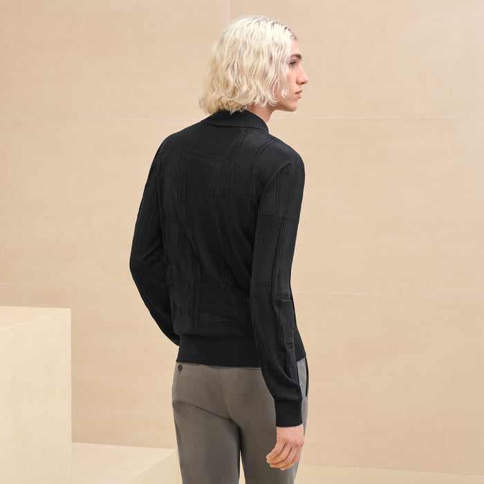 Noir "Jeu De Points Harnais" Polo Sweater