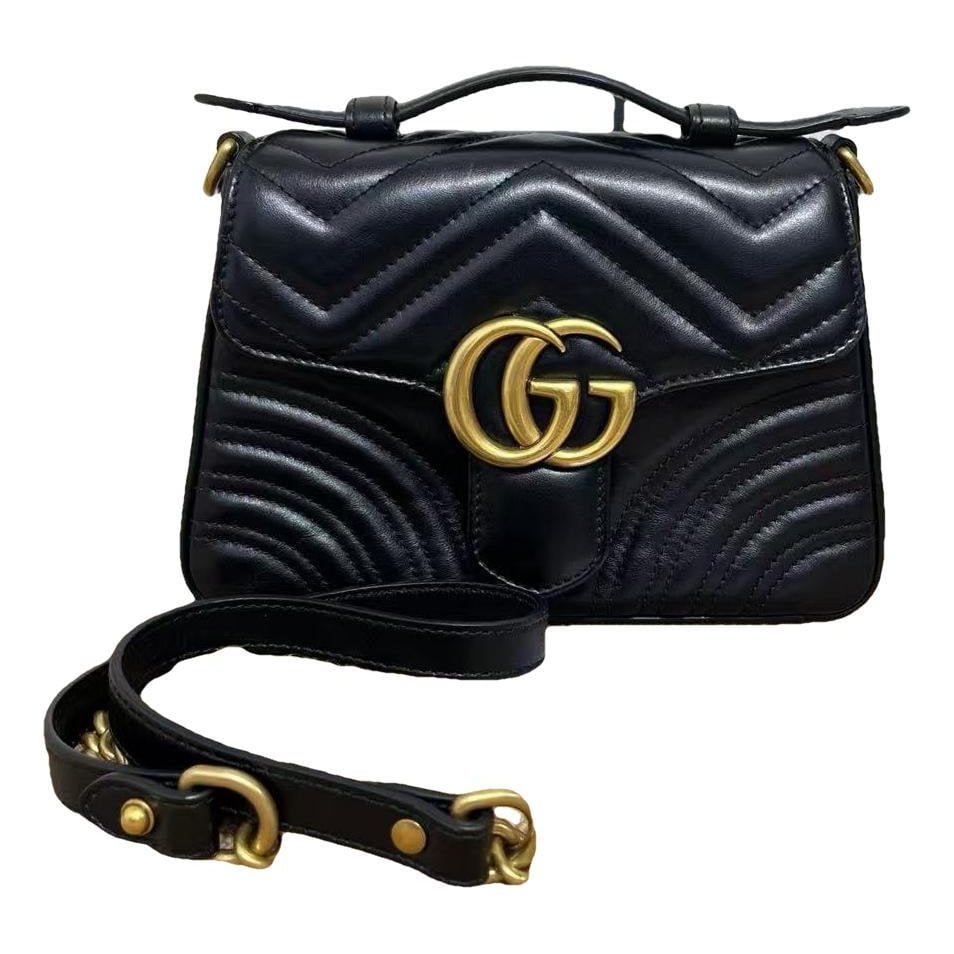 GG Marmont Flap leather handbag