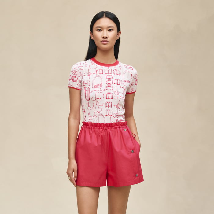 Rose Pivoine Short Coulissé