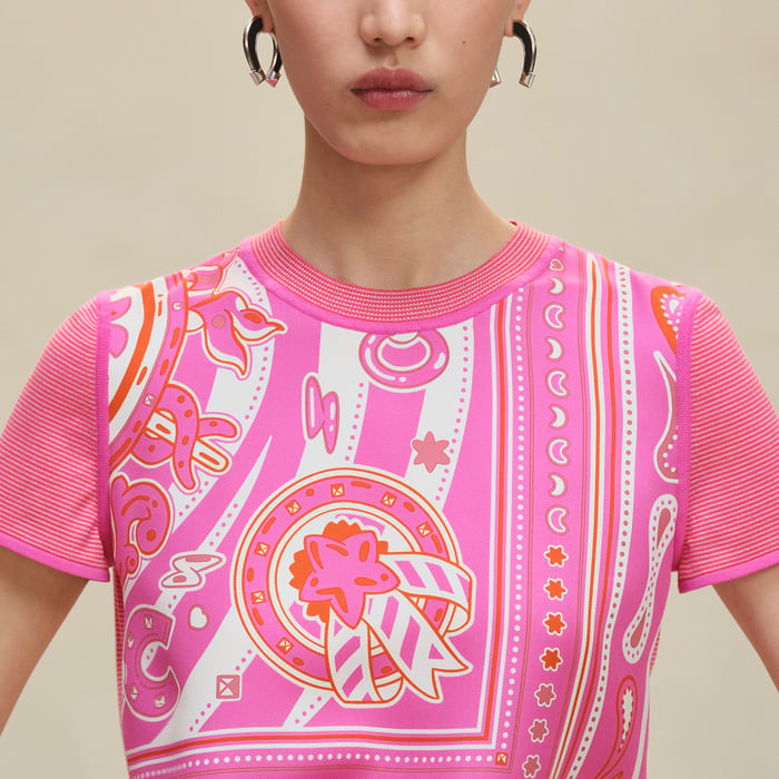 Rose Sakura "Candy Libris" Short-sleeve Twillaine Sweater