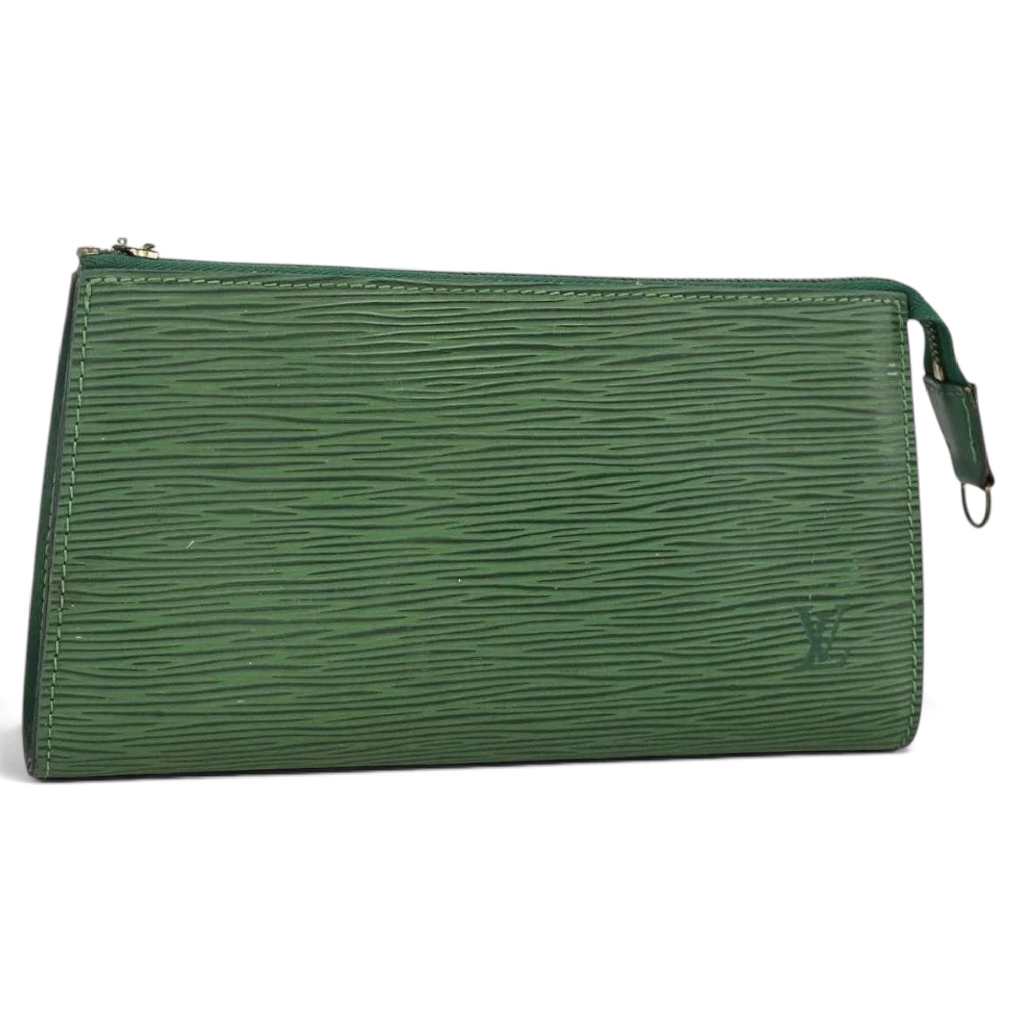 Leather clutch bag