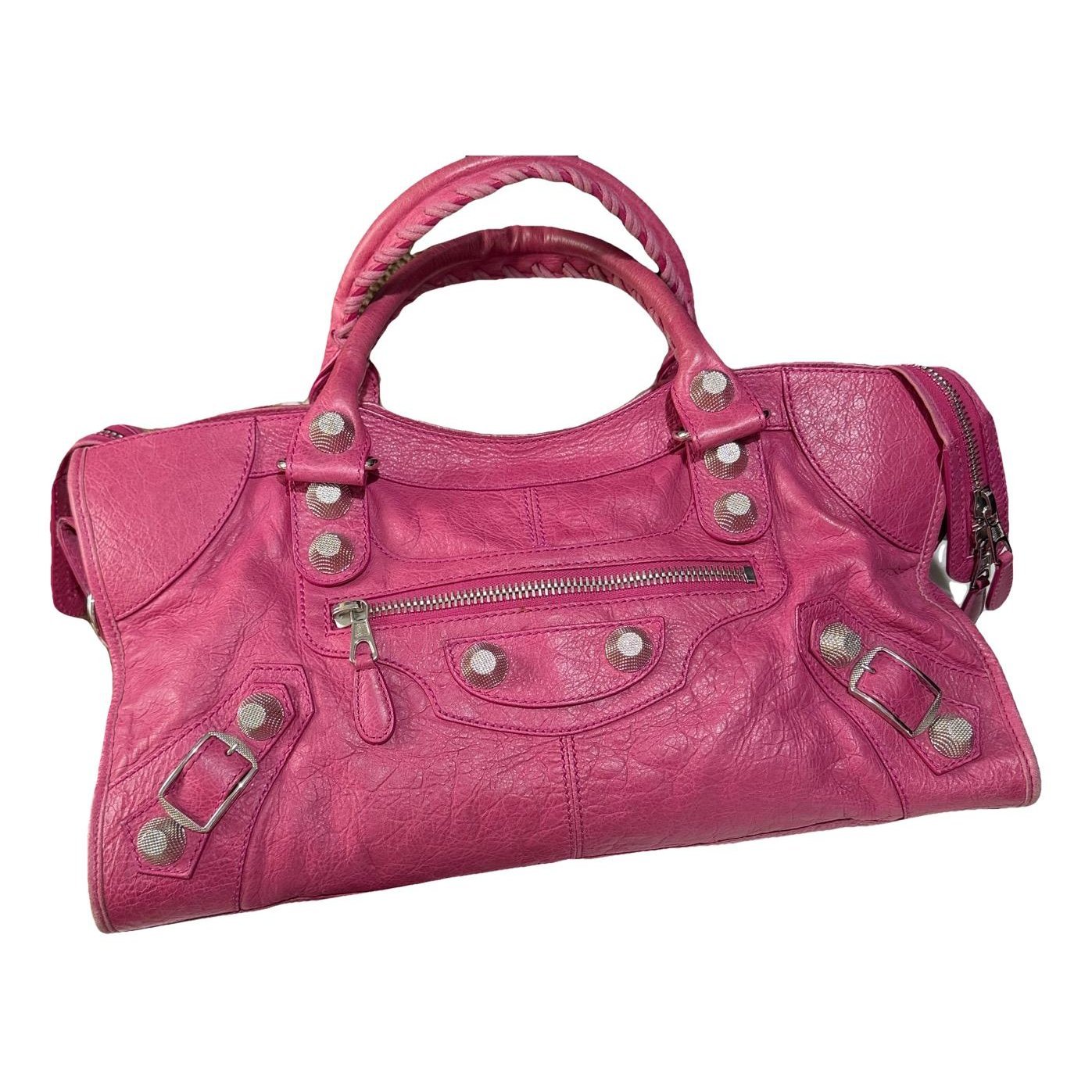 City leather handbag