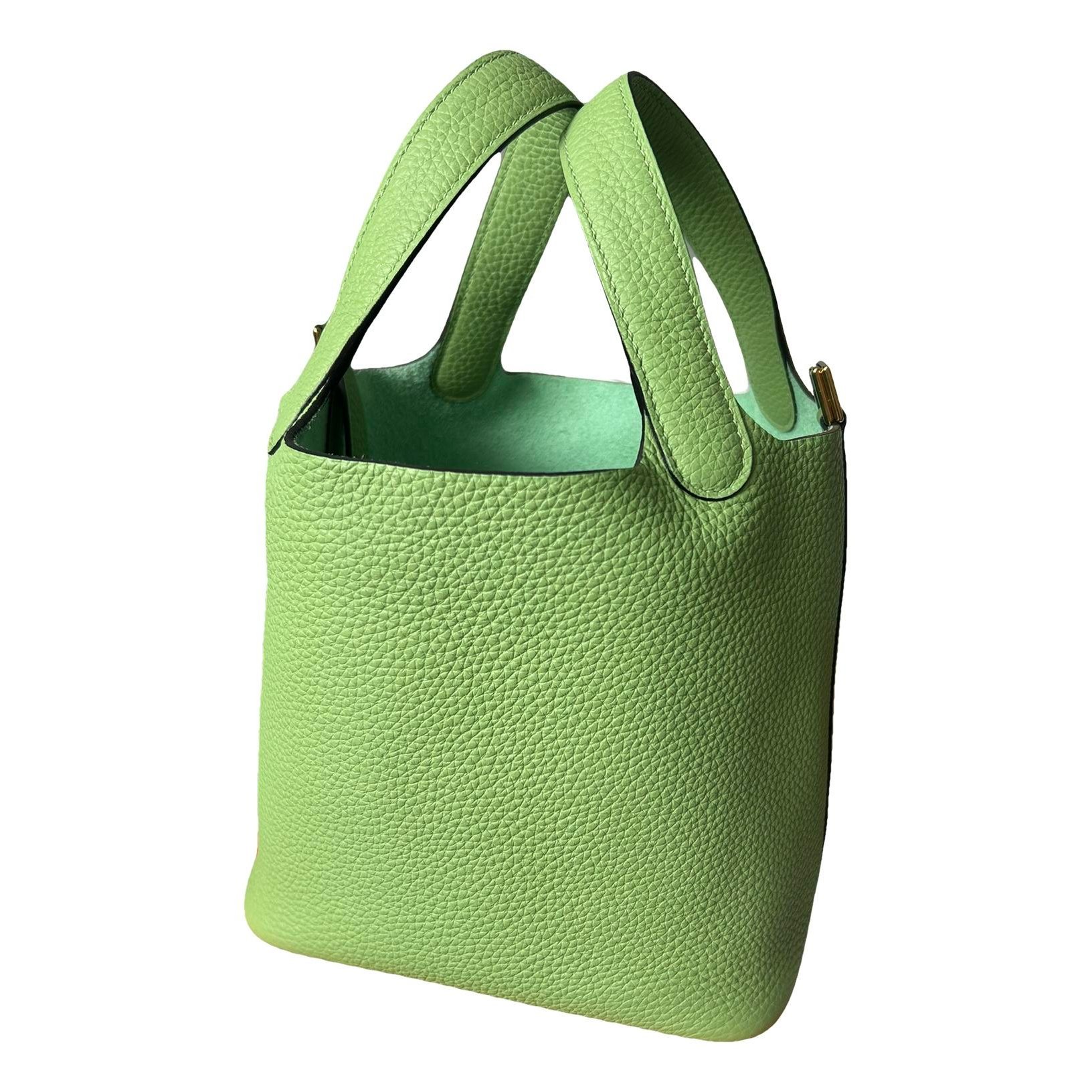 Picotin leather tote
