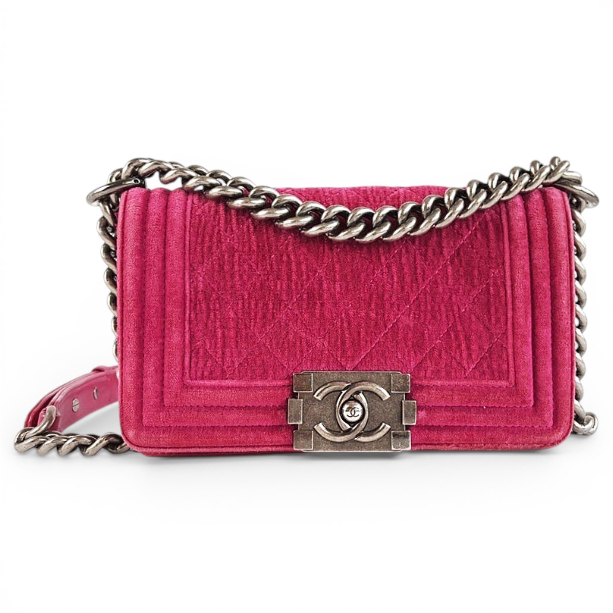 Boy velvet crossbody bag