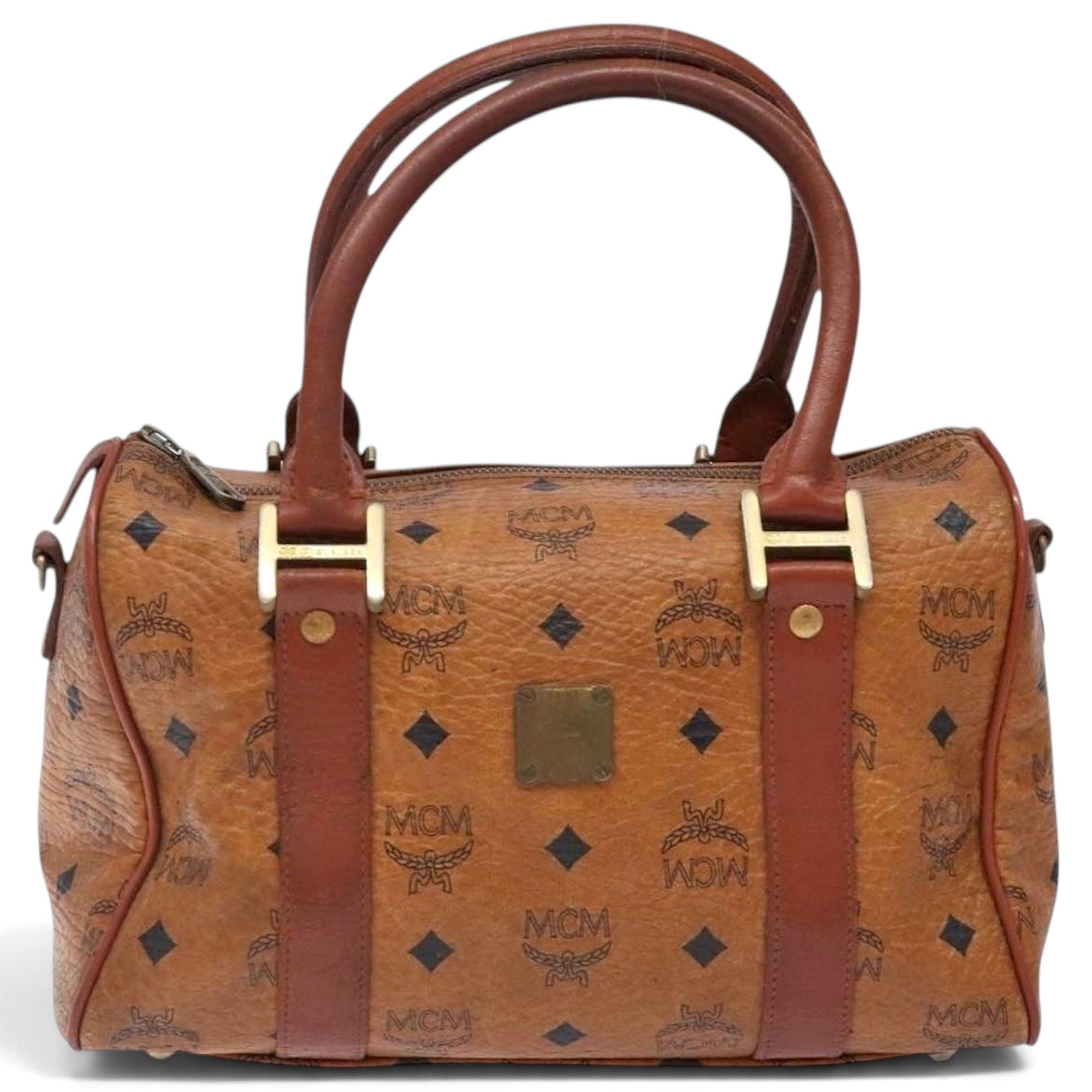 Boston leather bowling bag