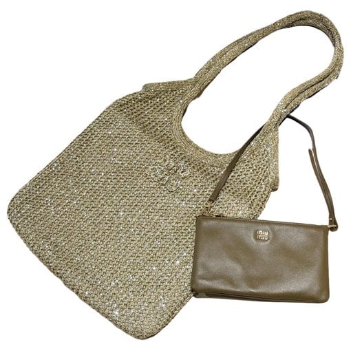 Miu Miu Ivy glitter handbag