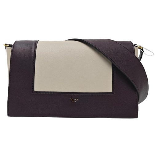Frame leather handbag