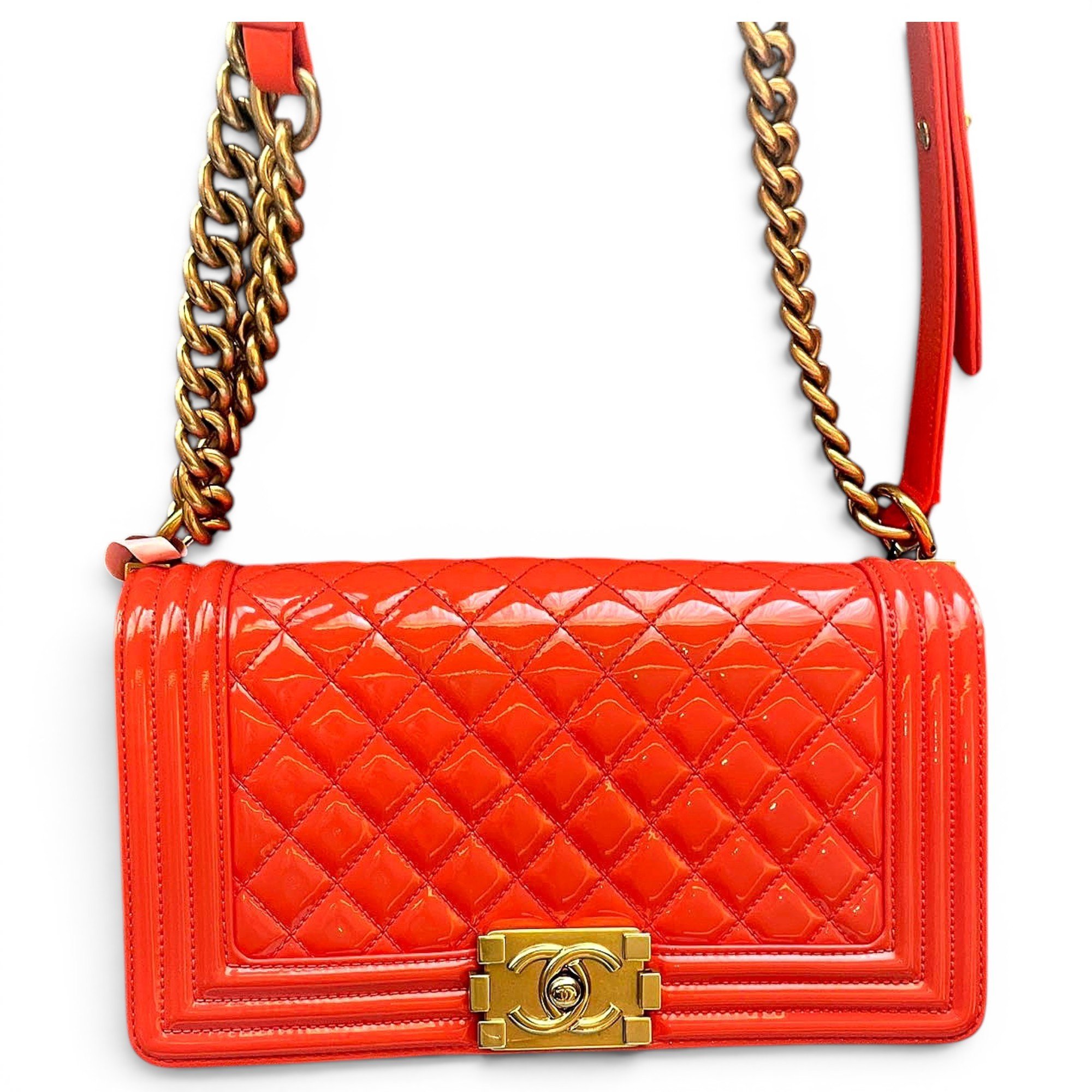 Boy patent leather crossbody bag