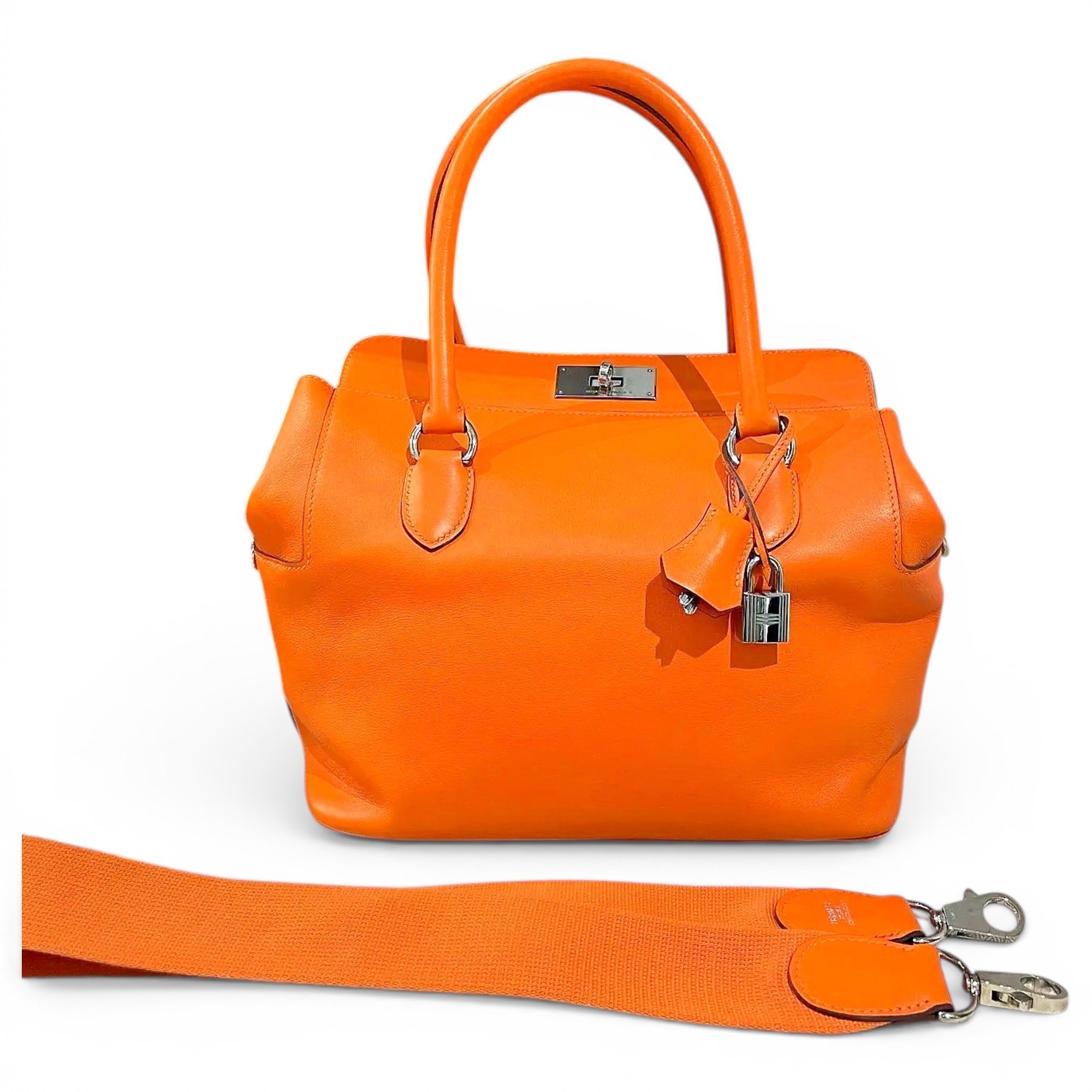 Toolbox leather crossbody bag