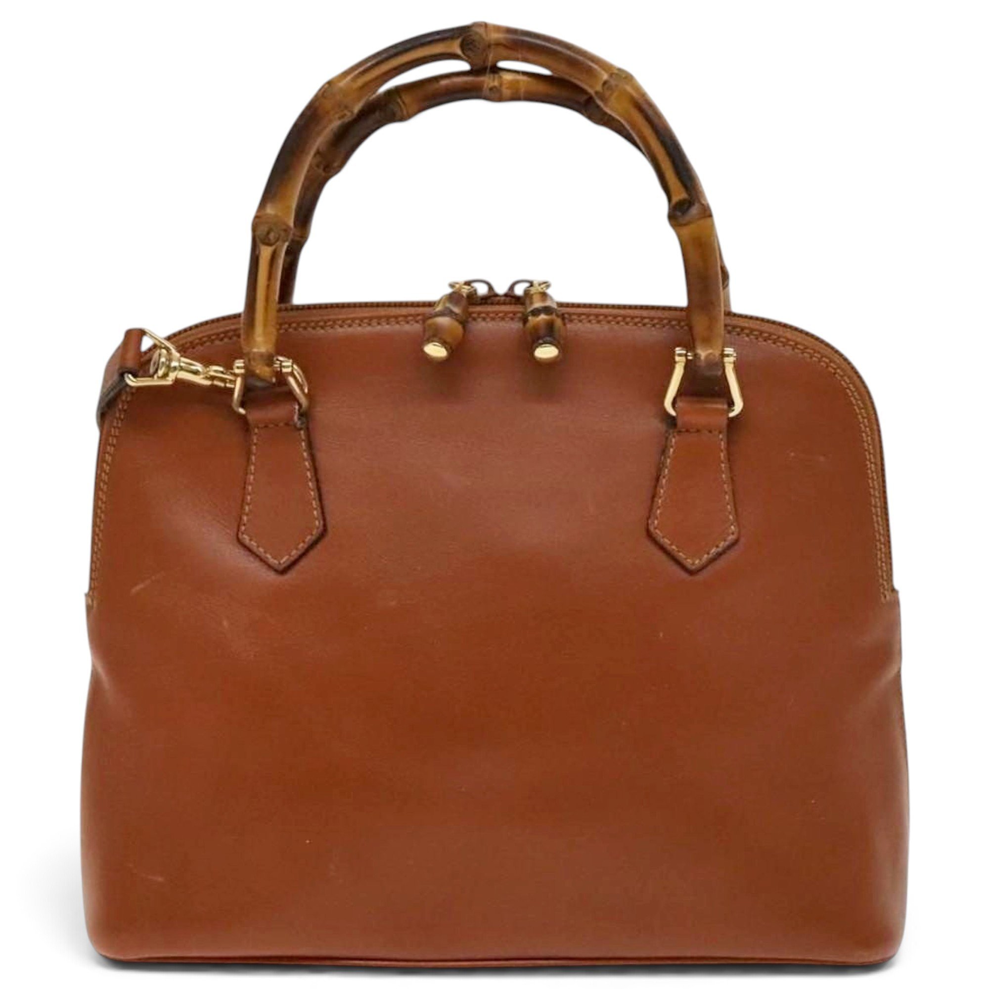 Bamboo leather handbag