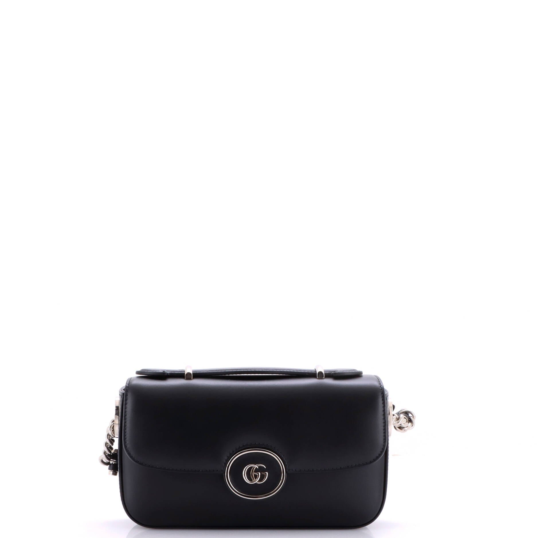 Petite GG Flap Shoulder Bag Leather Mini