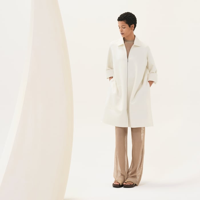 Blanc Naturel Wool Zipped Coat