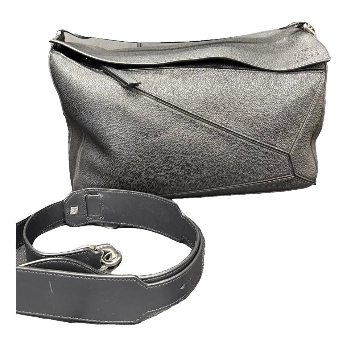 Puzzle leather handbag