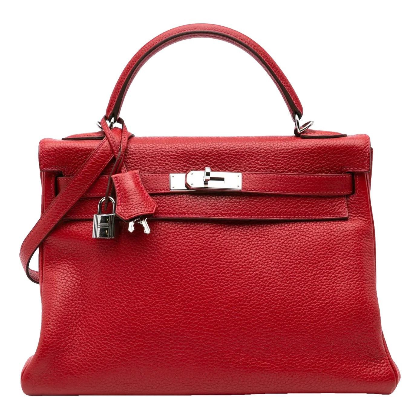 Hermes Kelly 32 Handbag Clemence Leather 2013