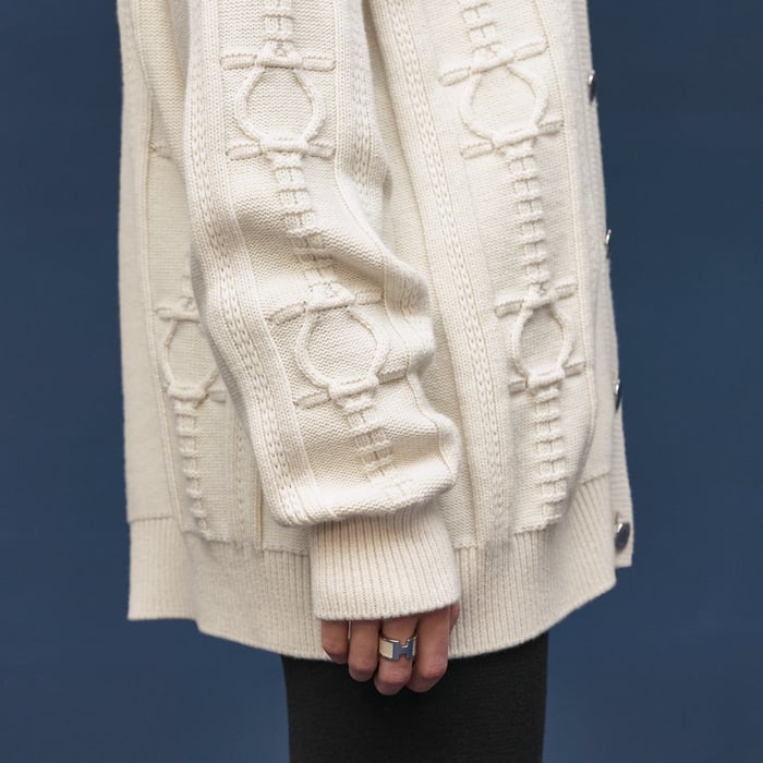 Blanc Naturel Buttoned Cardigan