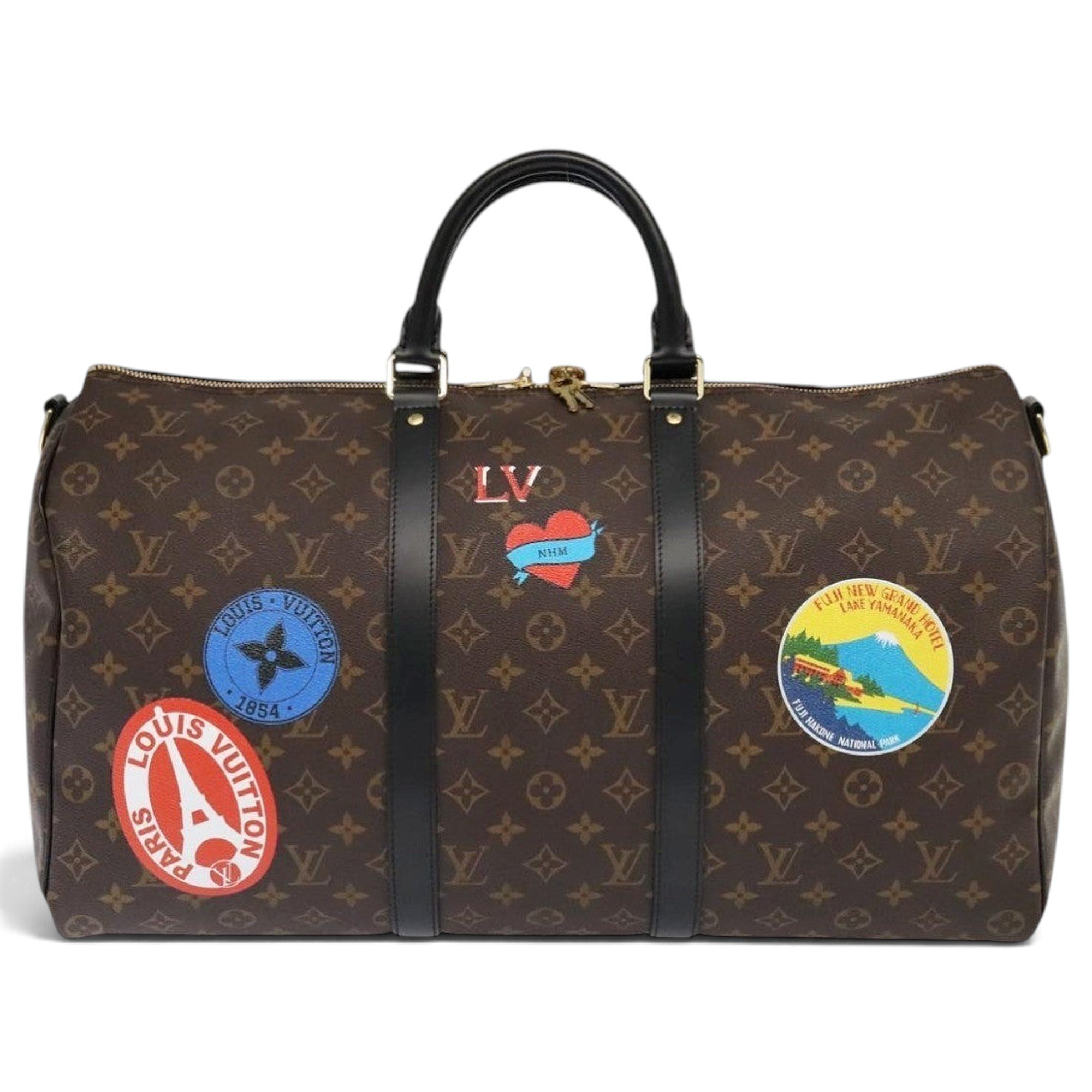 Keepall leather travel bag