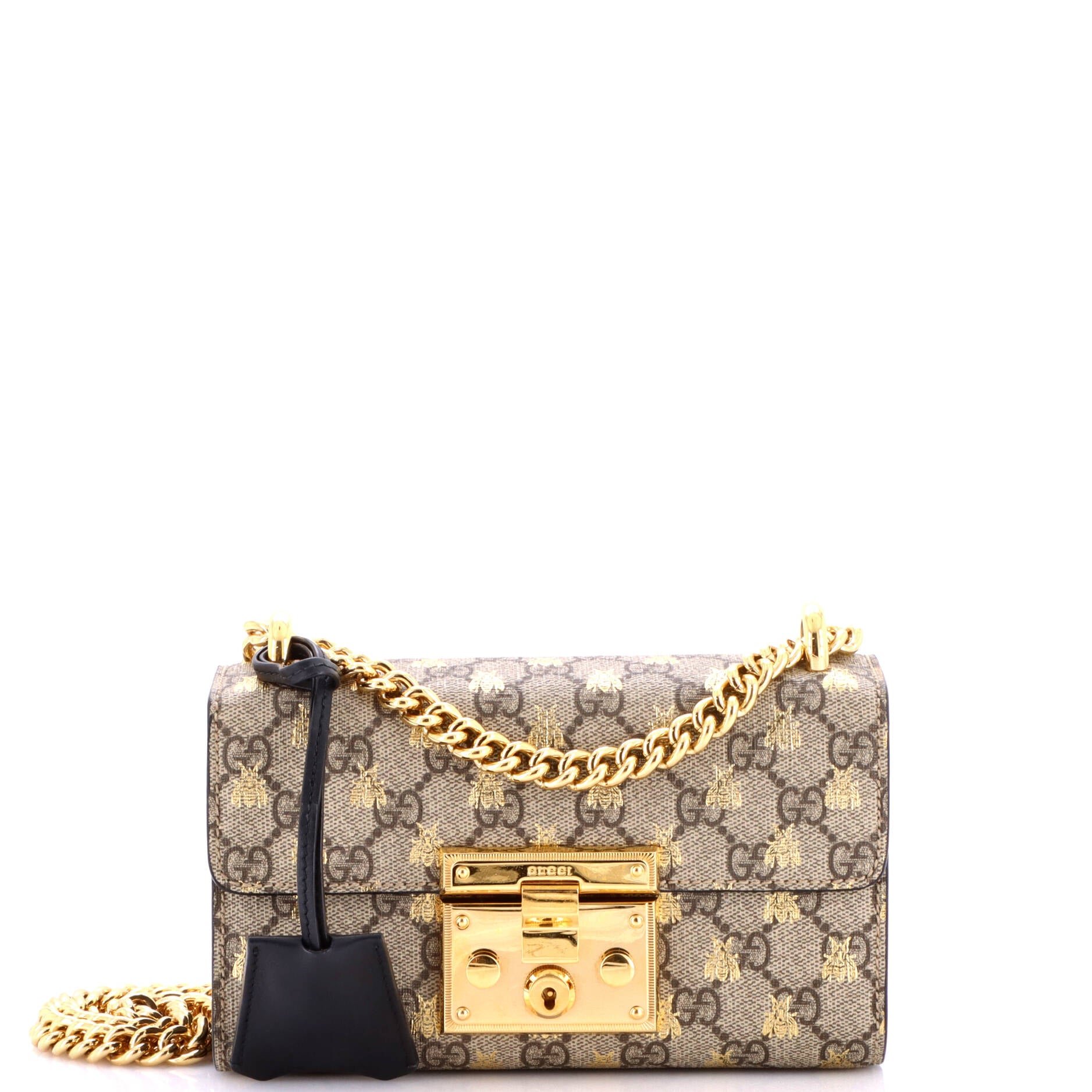 Padlock Shoulder Bag Printed GG Coated Canvas Small