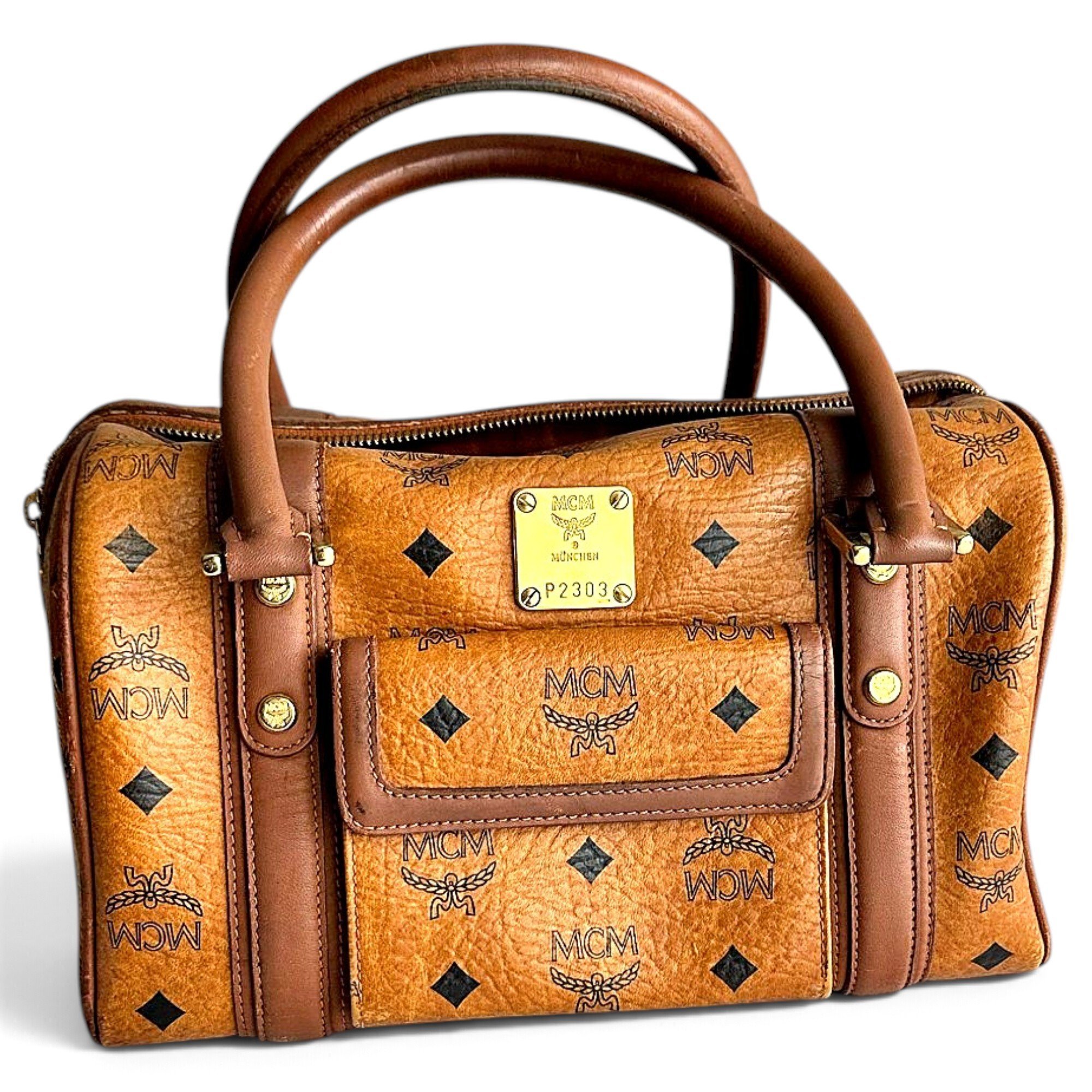 Boston leather bag