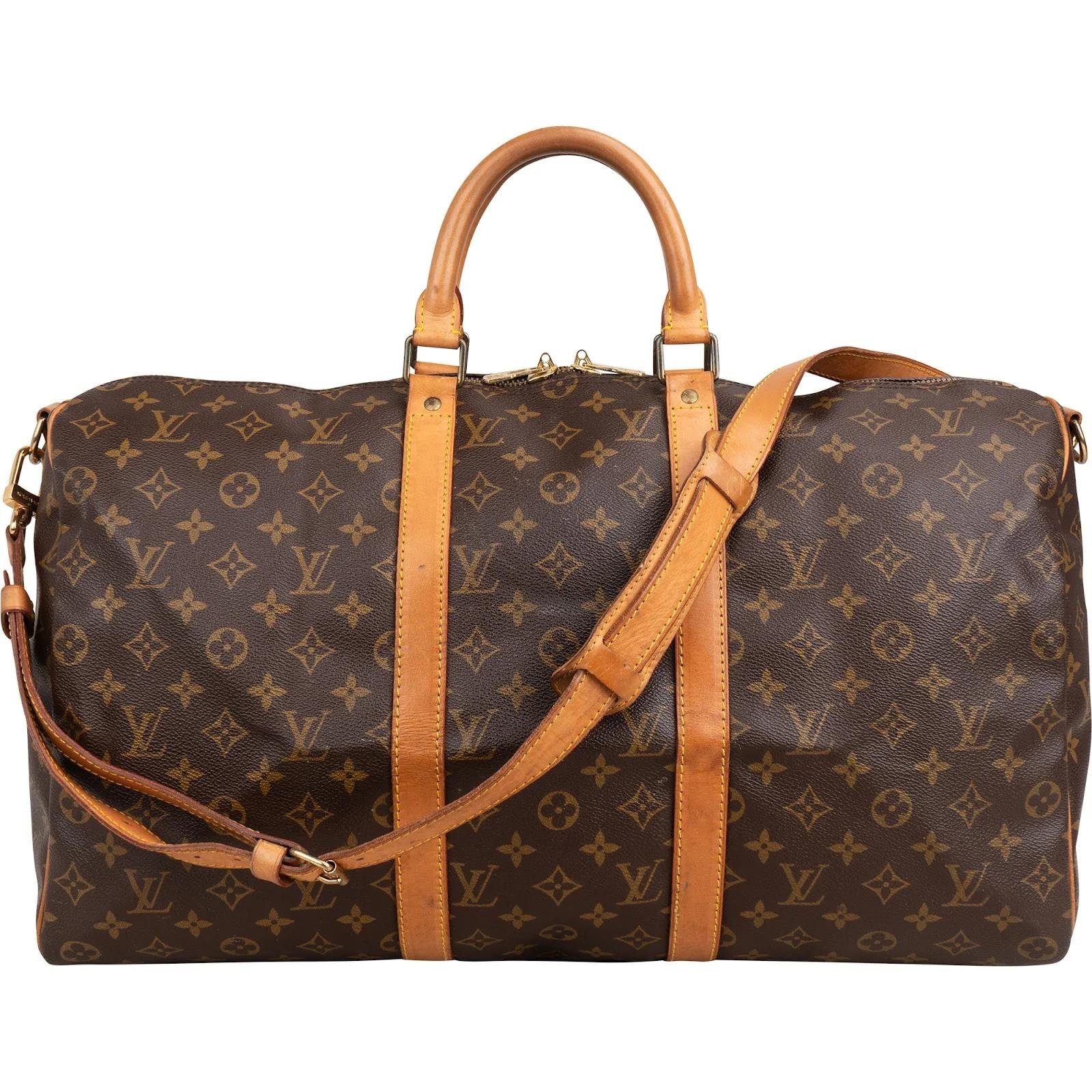 Keepall leather travel bag