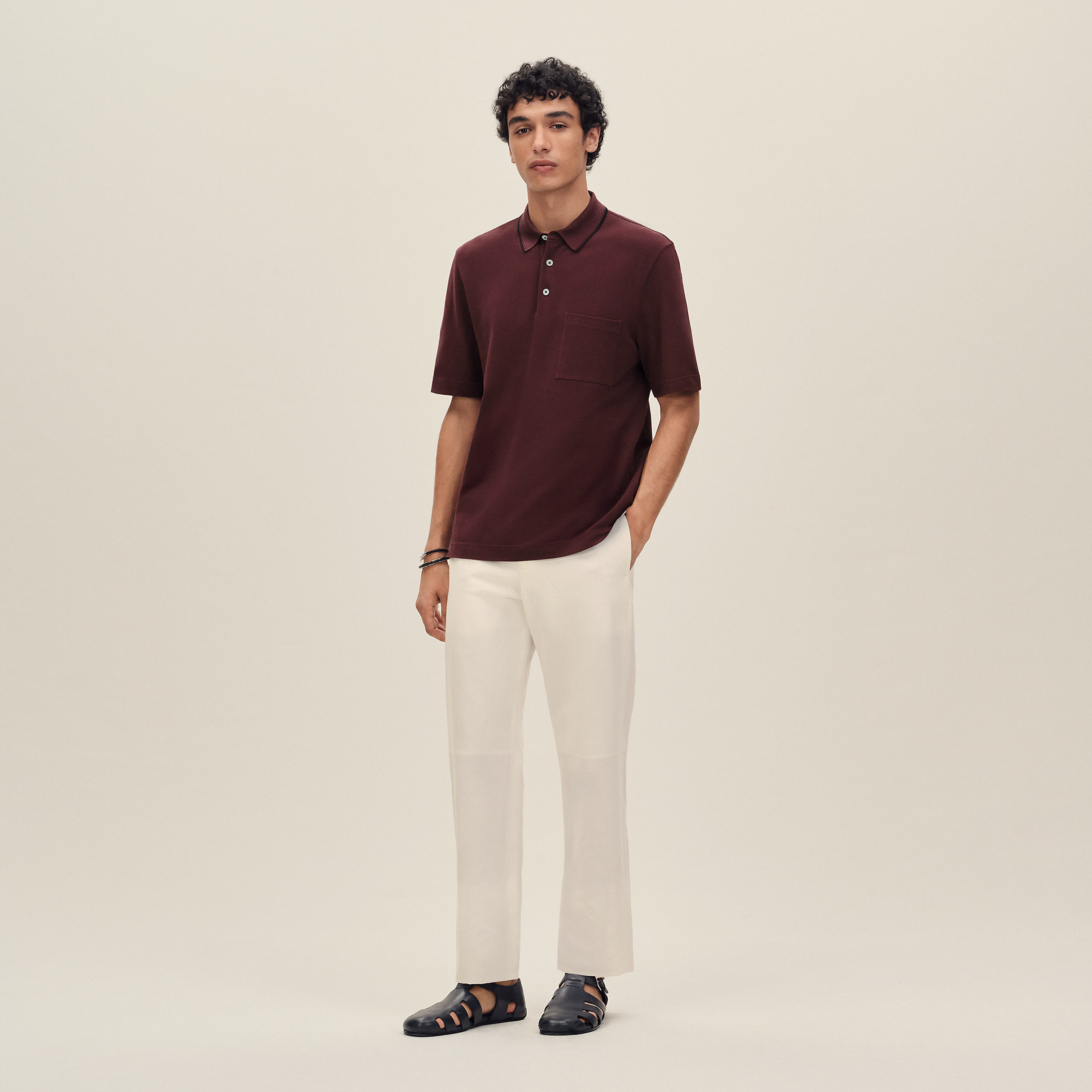 "Piqures sellier" polo shirt
