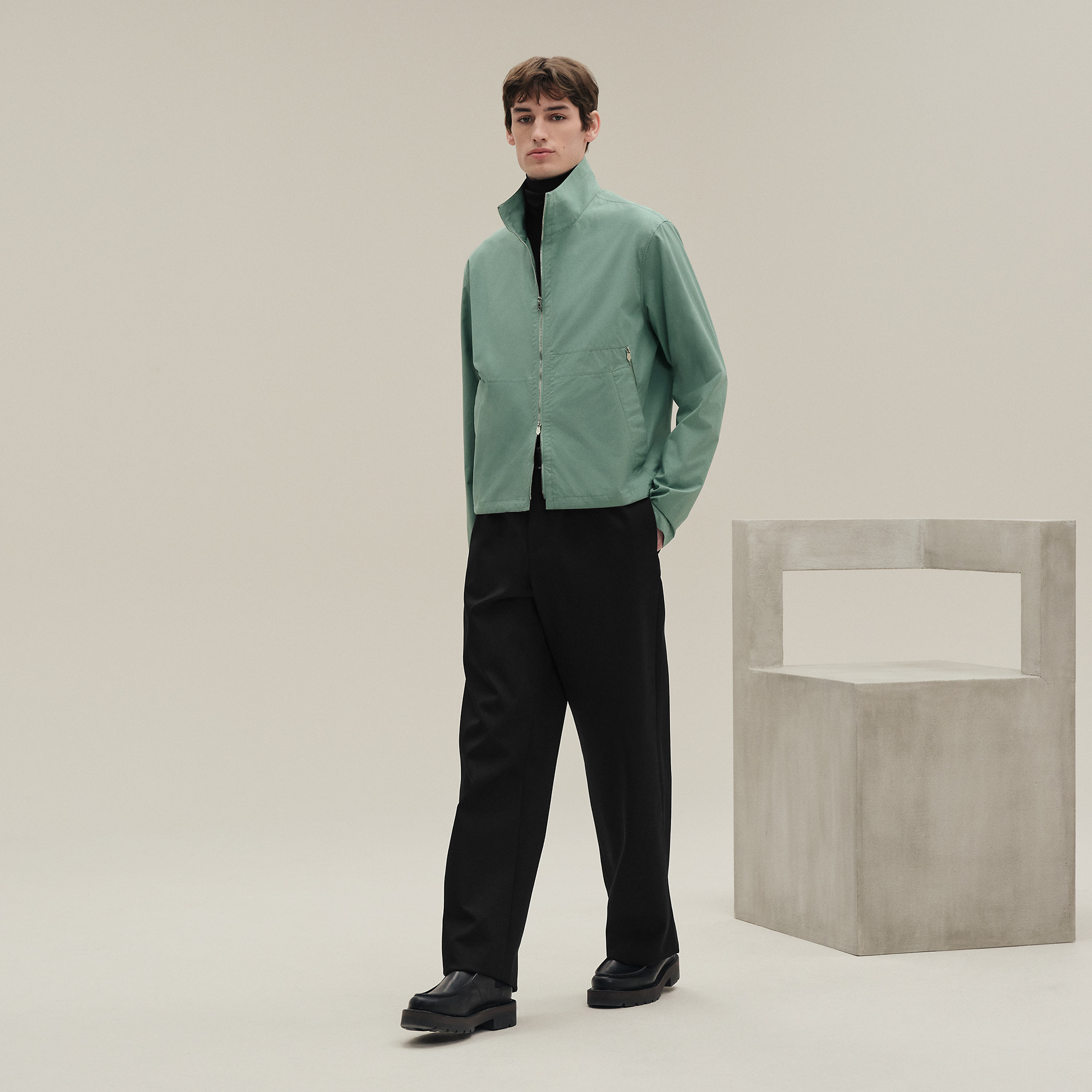 Zipped jacket shirt