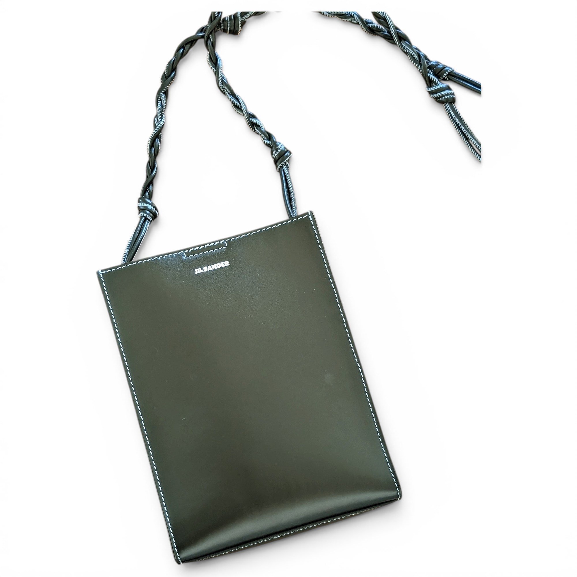 Jil Sander Tangle leather crossbody bag