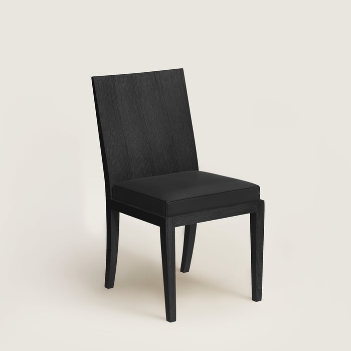 Noir Ébène Reeditions J.-m. Frank Par Hermès Chair With Padded Seat