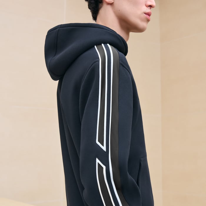 Marine "Run H" Zipped Hooded Sweater