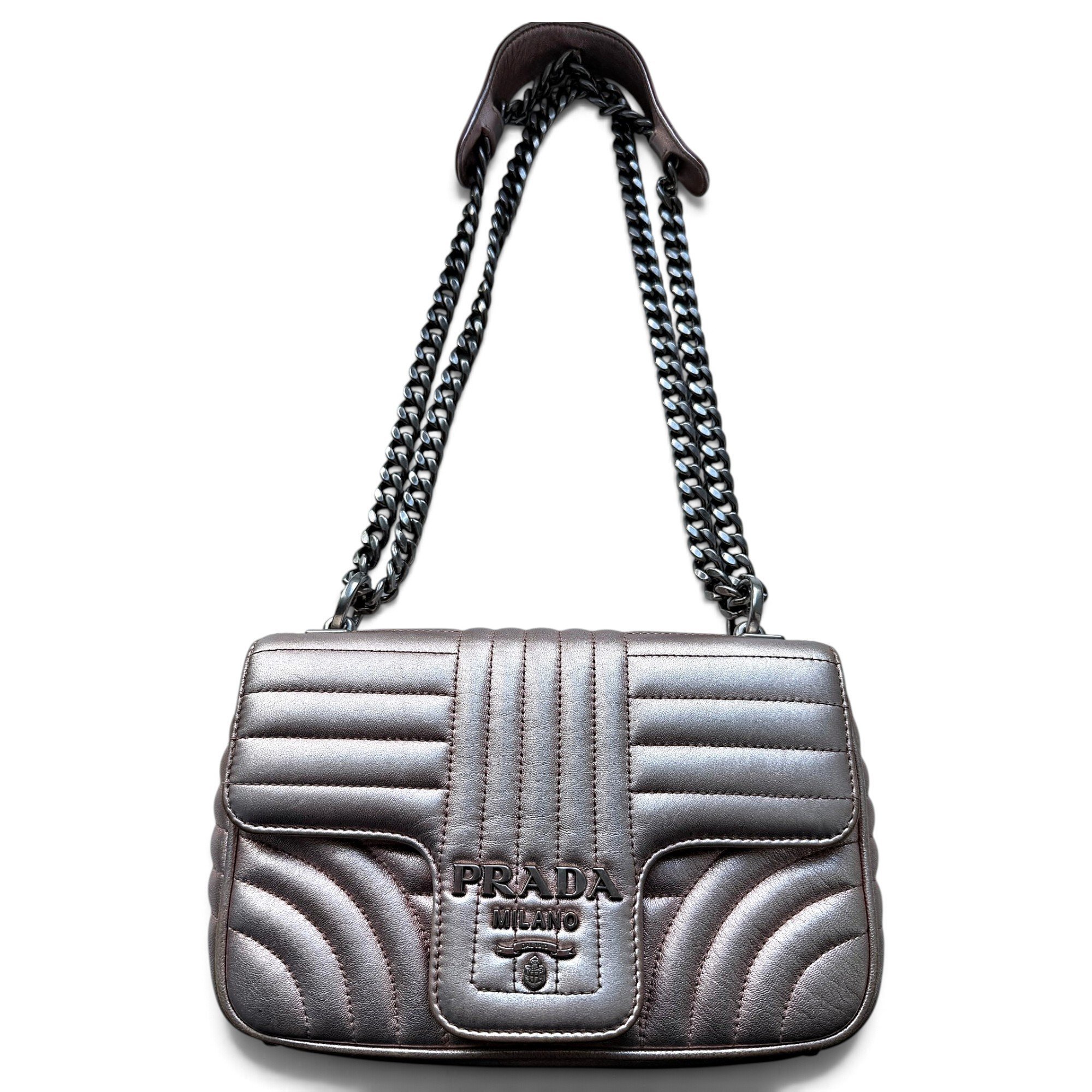 Diagramme leather handbag