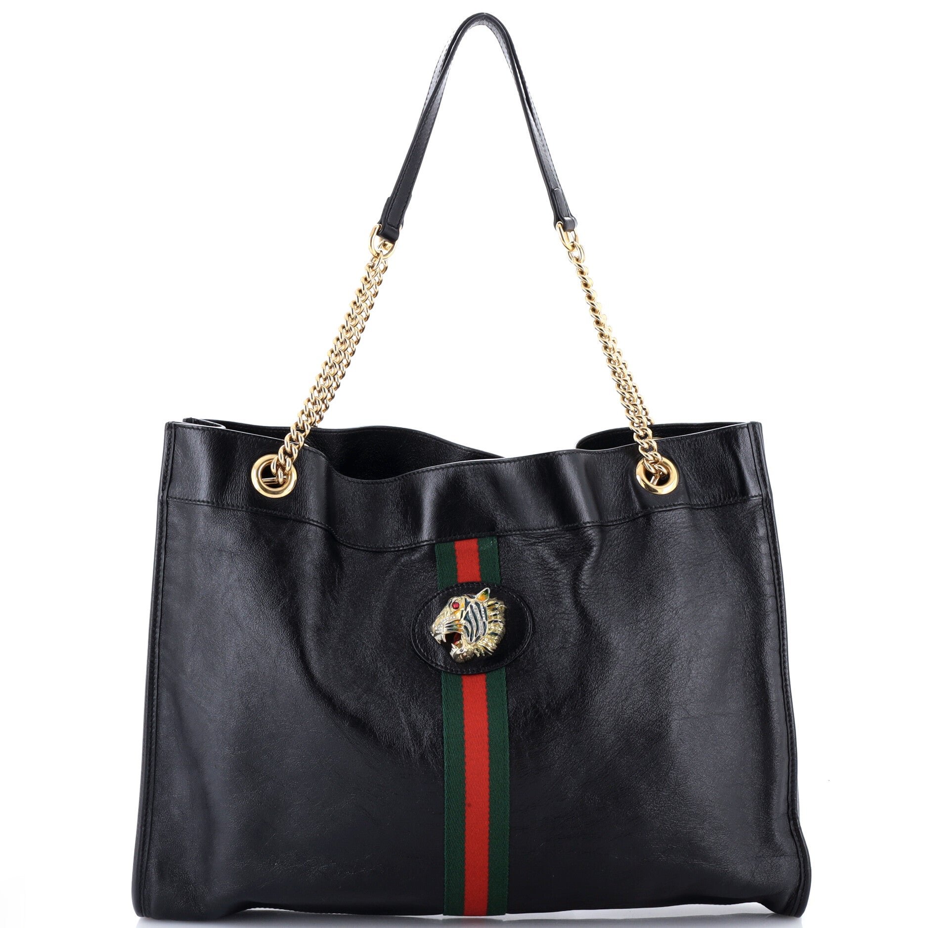 Rajah Chain Tote Leather Large