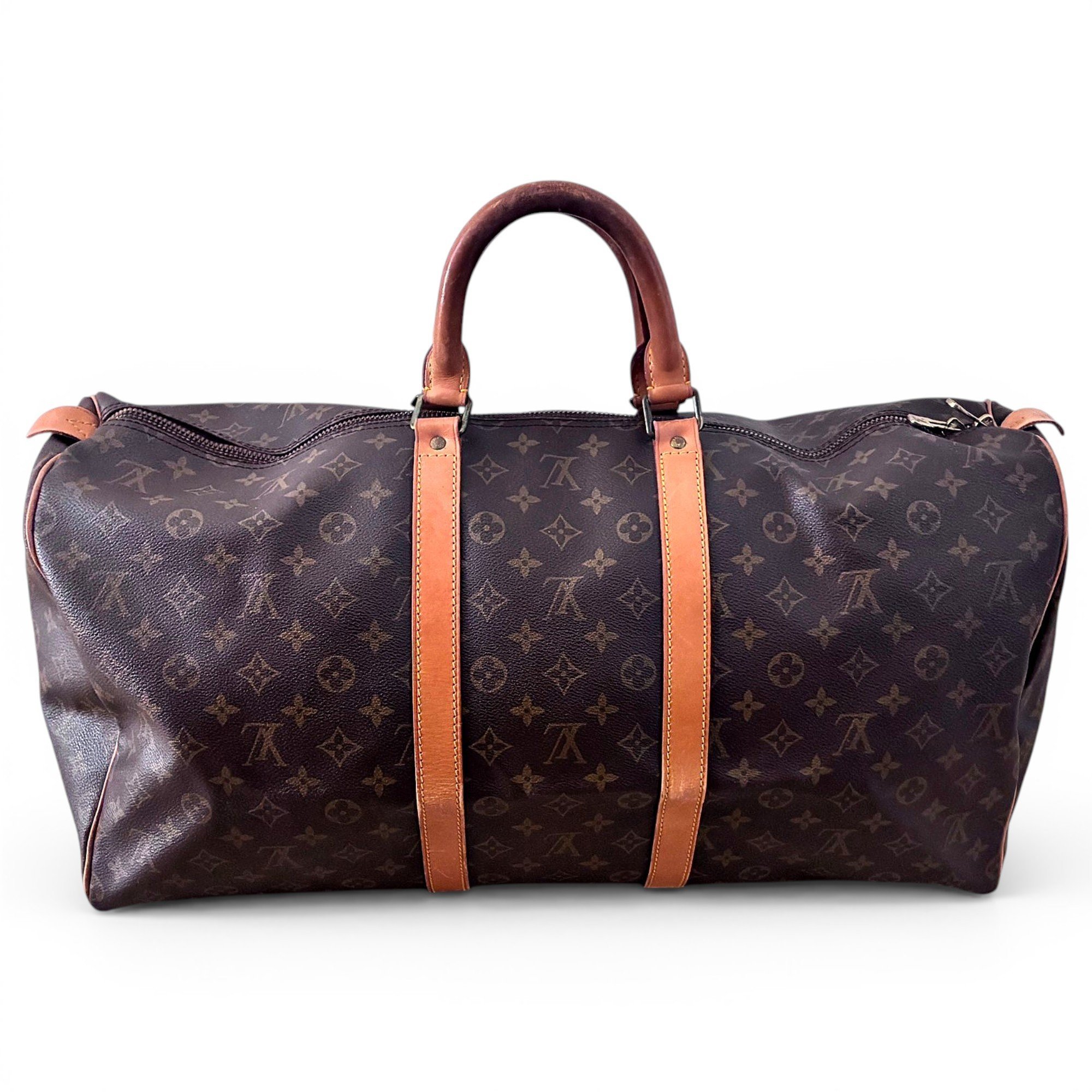 Keepall leather travel bag