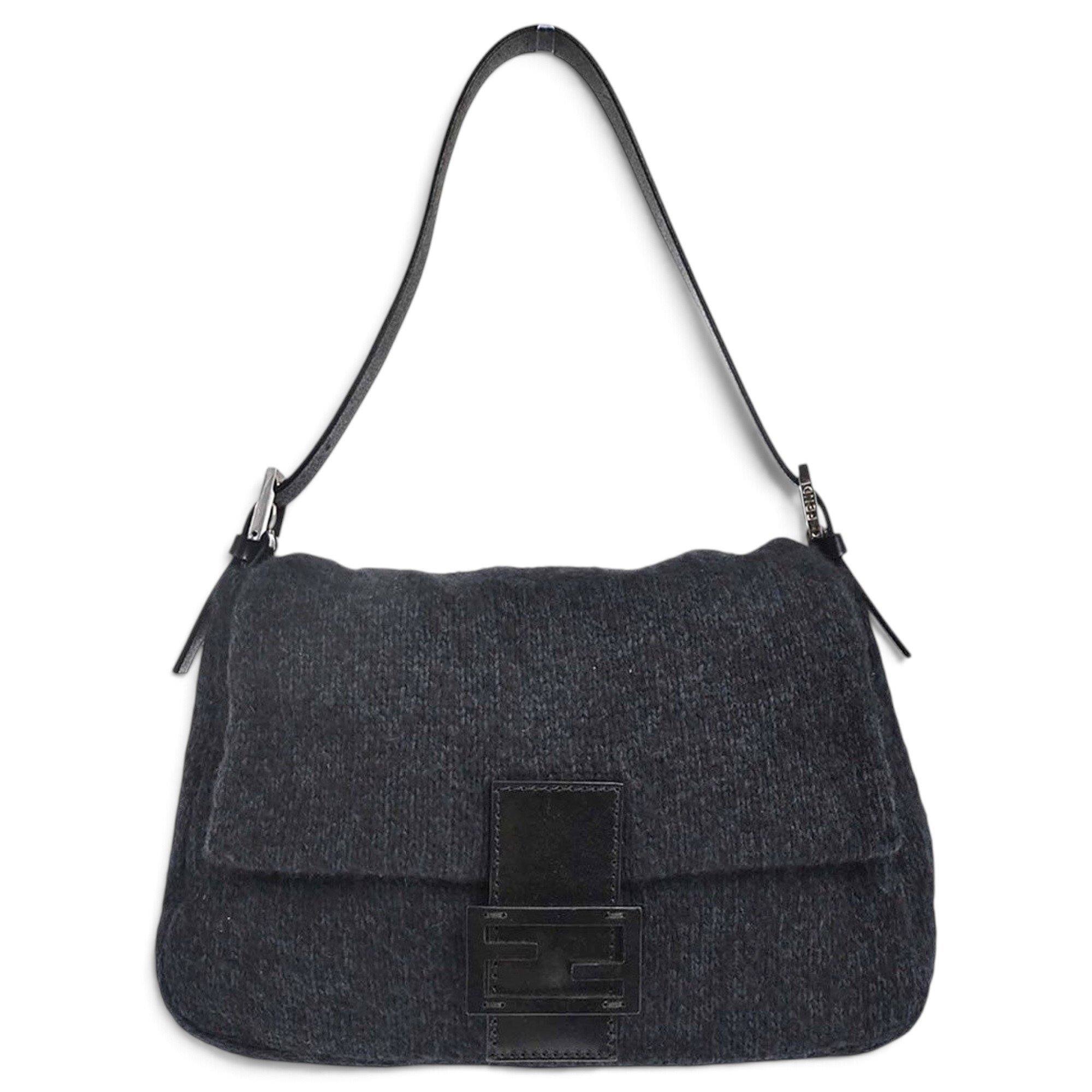 Baguette wool handbag
